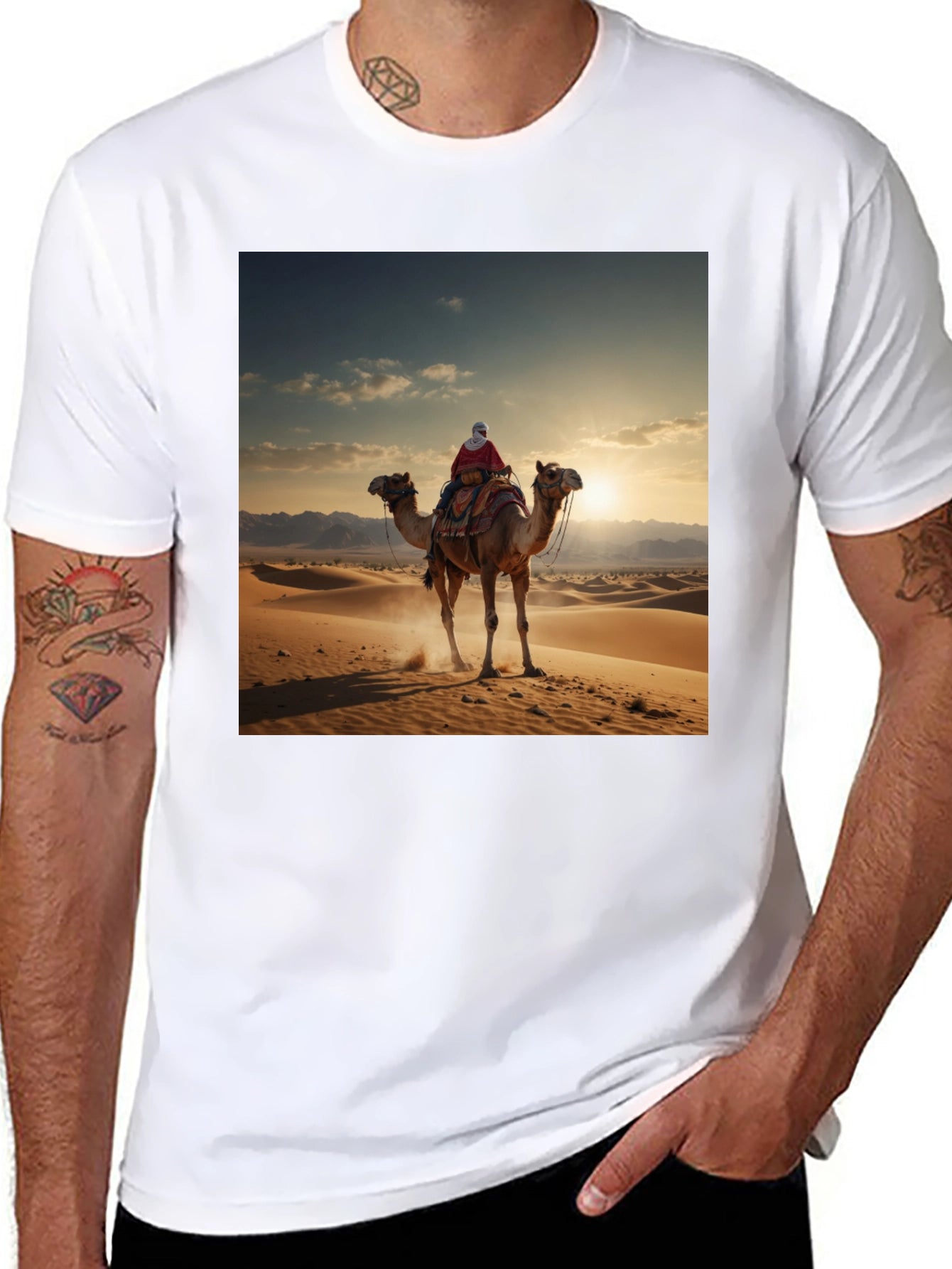 Camel Desert Graphic T-Shirt