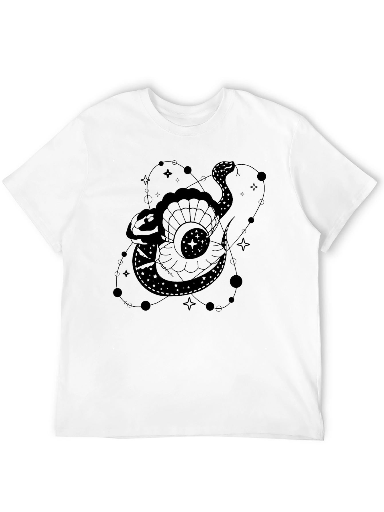 Celestial Snake Graphic Tee - Stylish Unisex T-Shirt