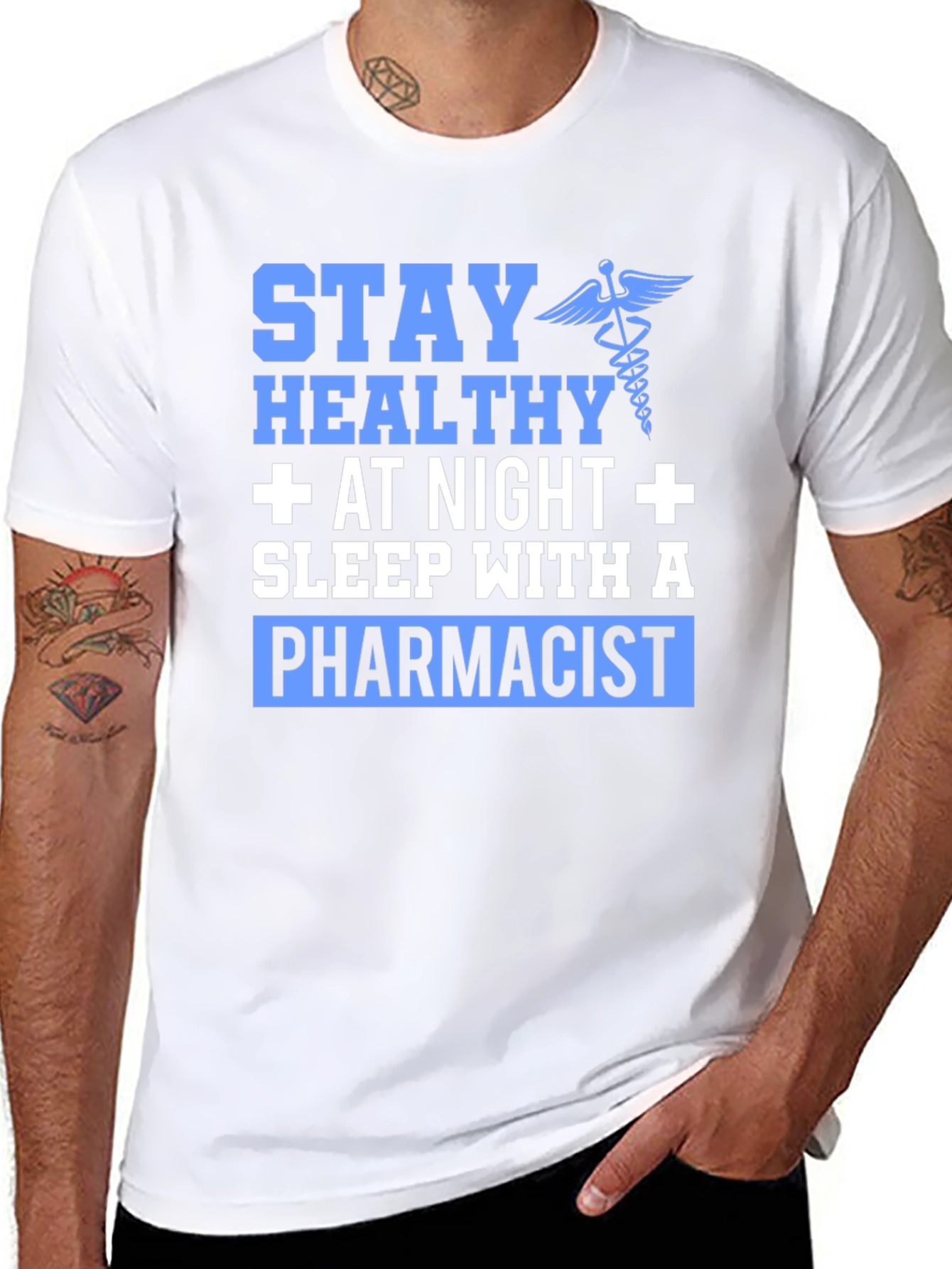 Stay Healthy Pharmacist Graphic T-Shirt