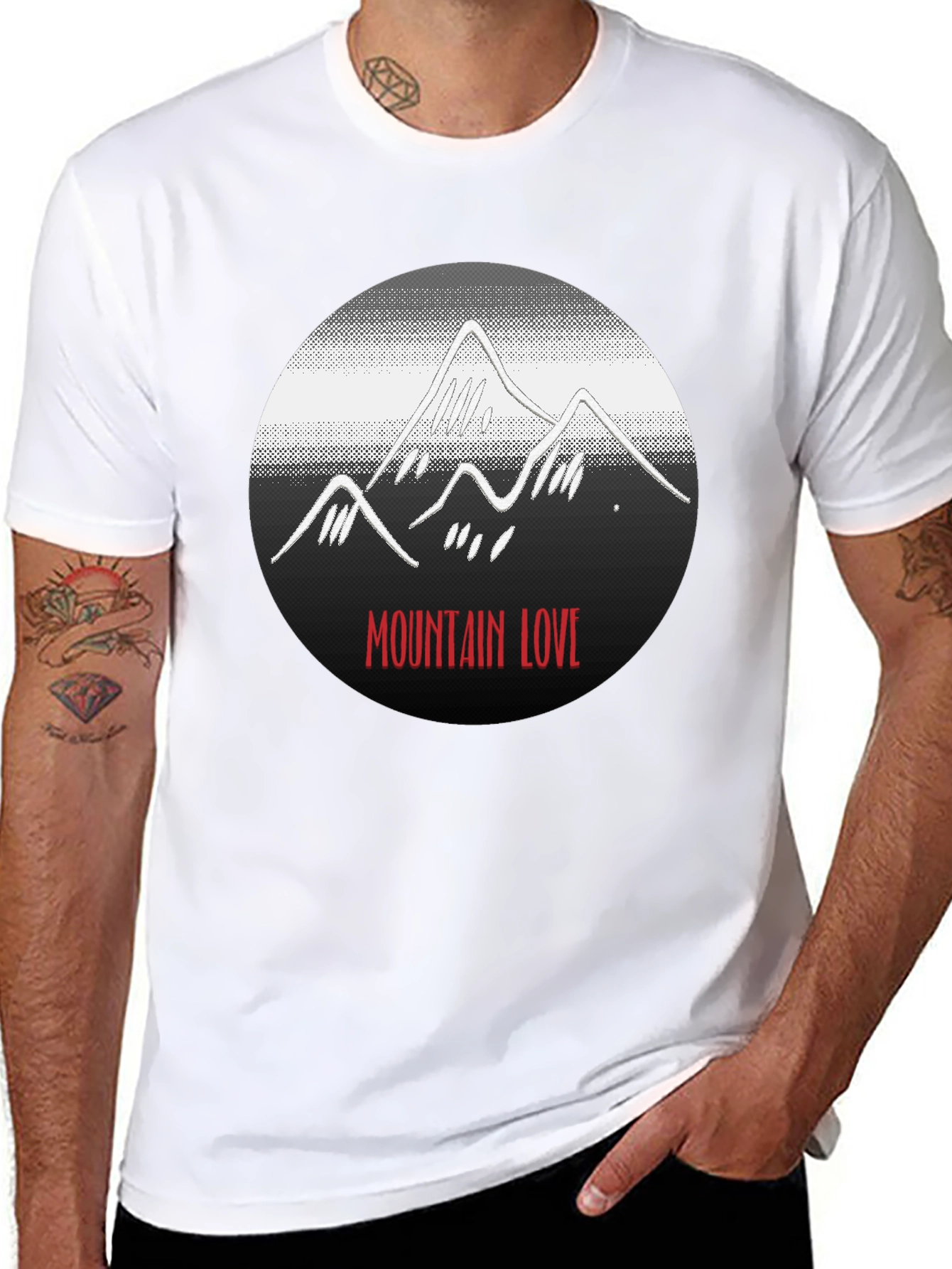 Mountain Love Graphic Black T-Shirt