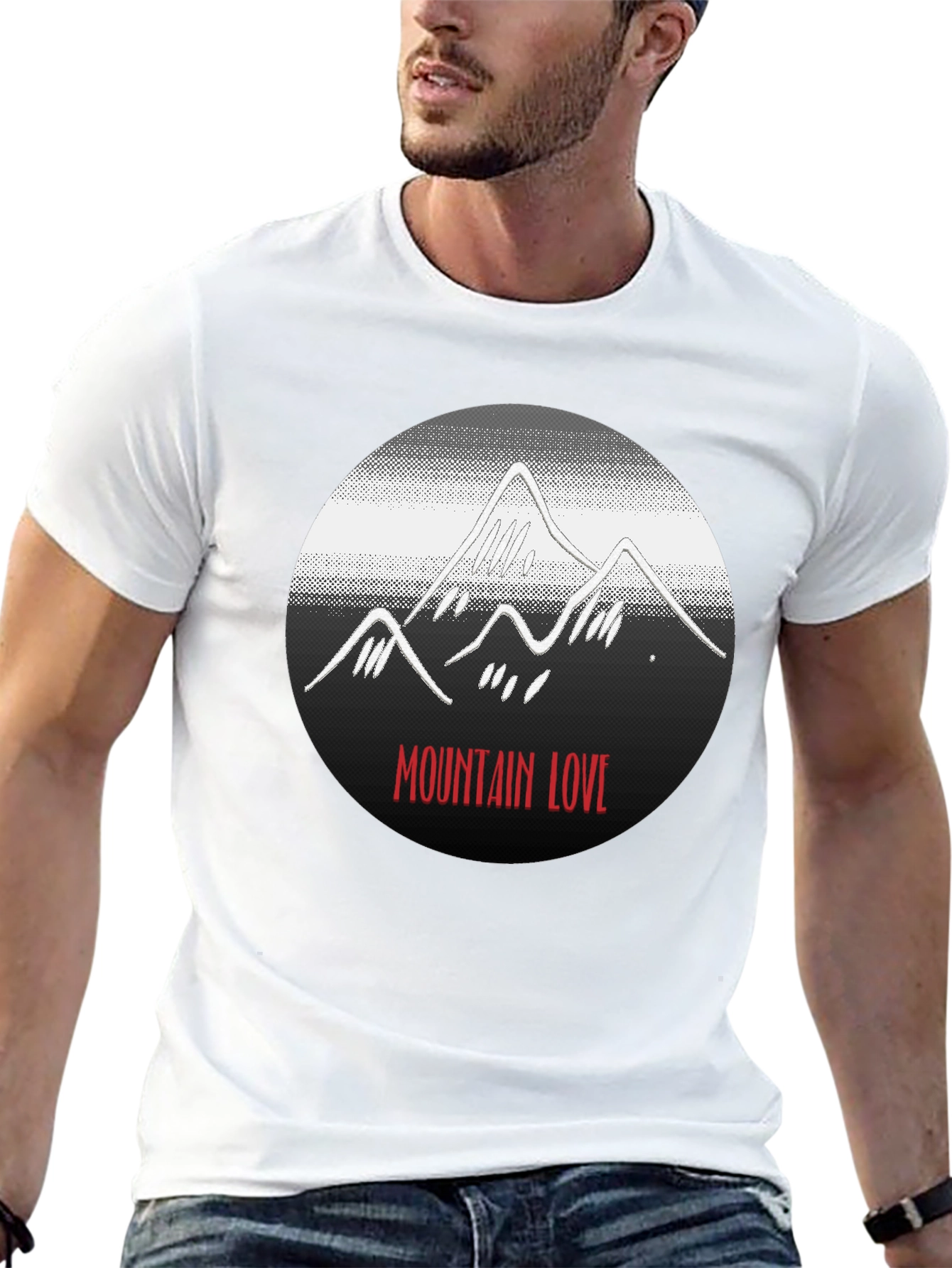 Mountain Love Graphic Black T-Shirt