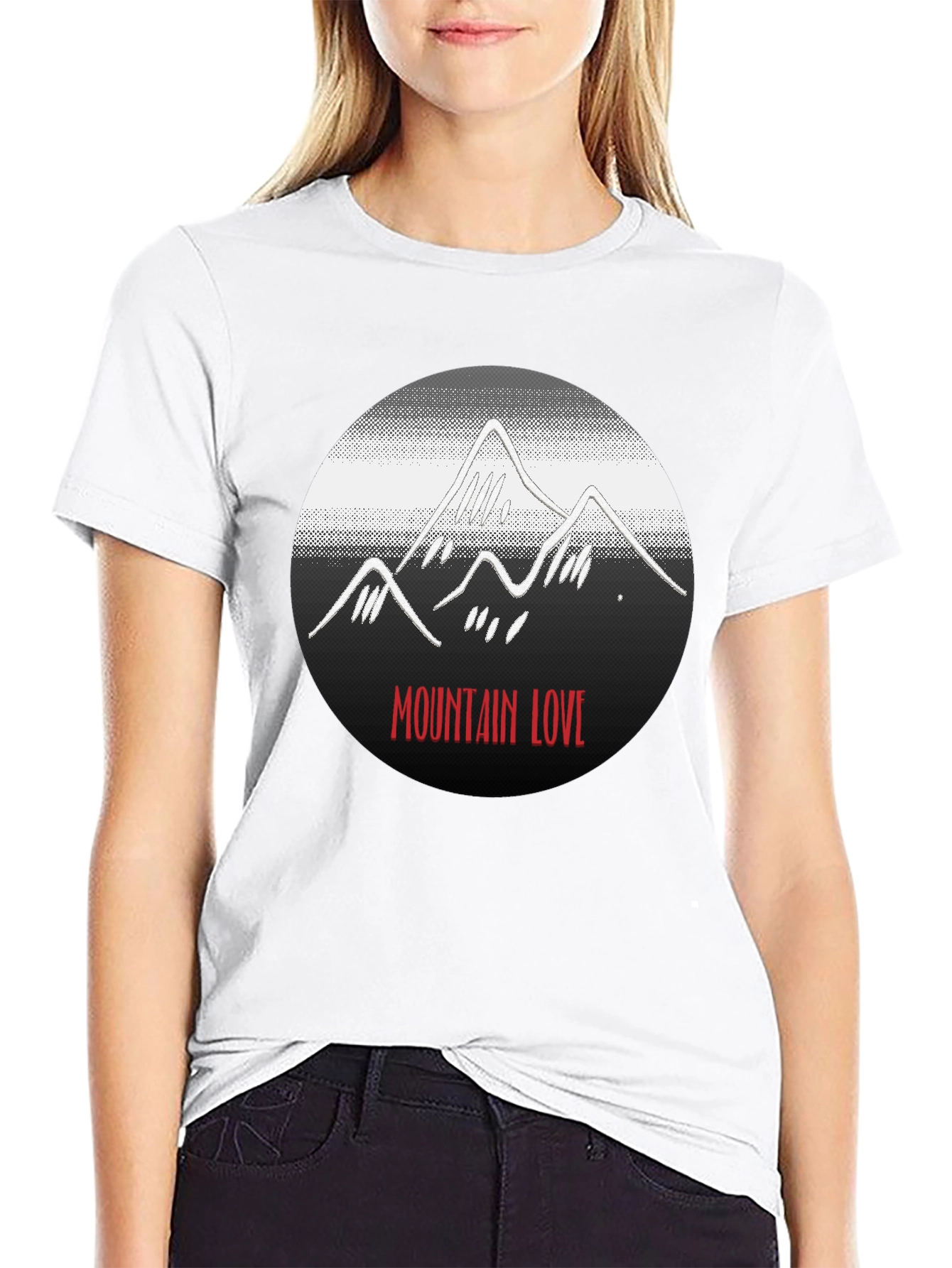 Mountain Love Graphic Black T-Shirt