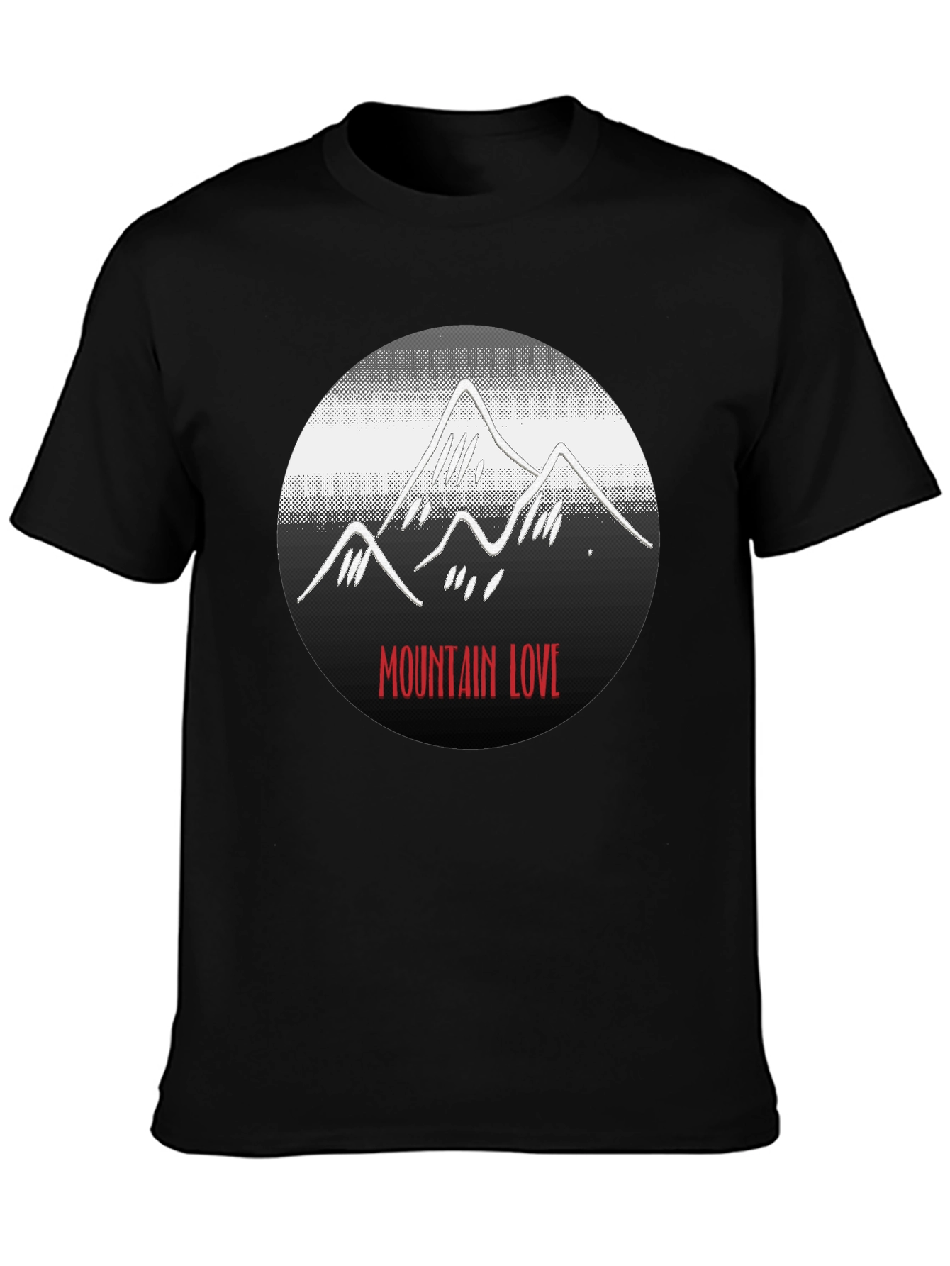 Mountain Love Graphic Black T-Shirt