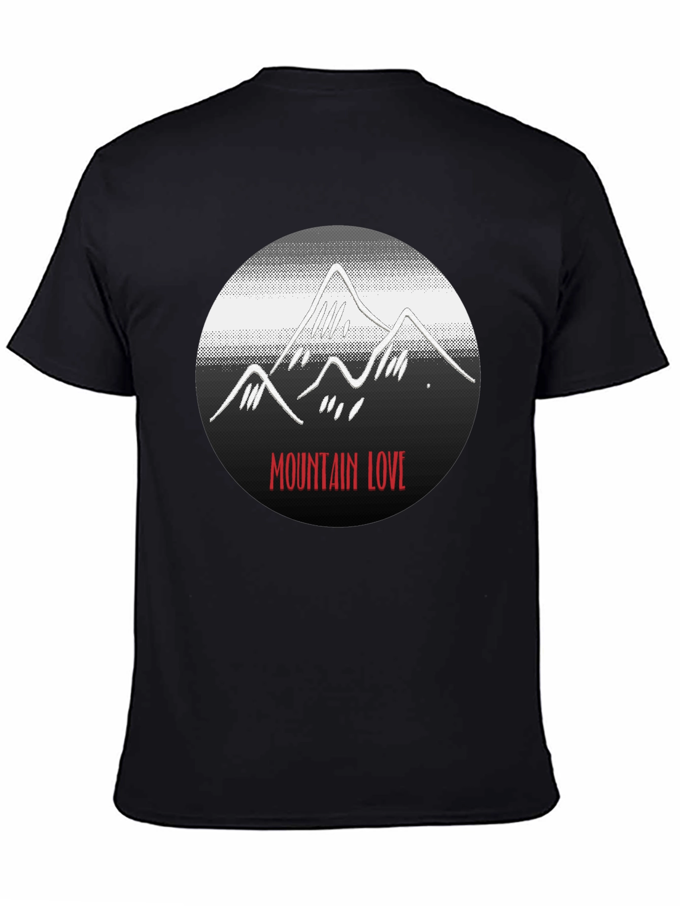 Mountain Love Graphic Black T-Shirt