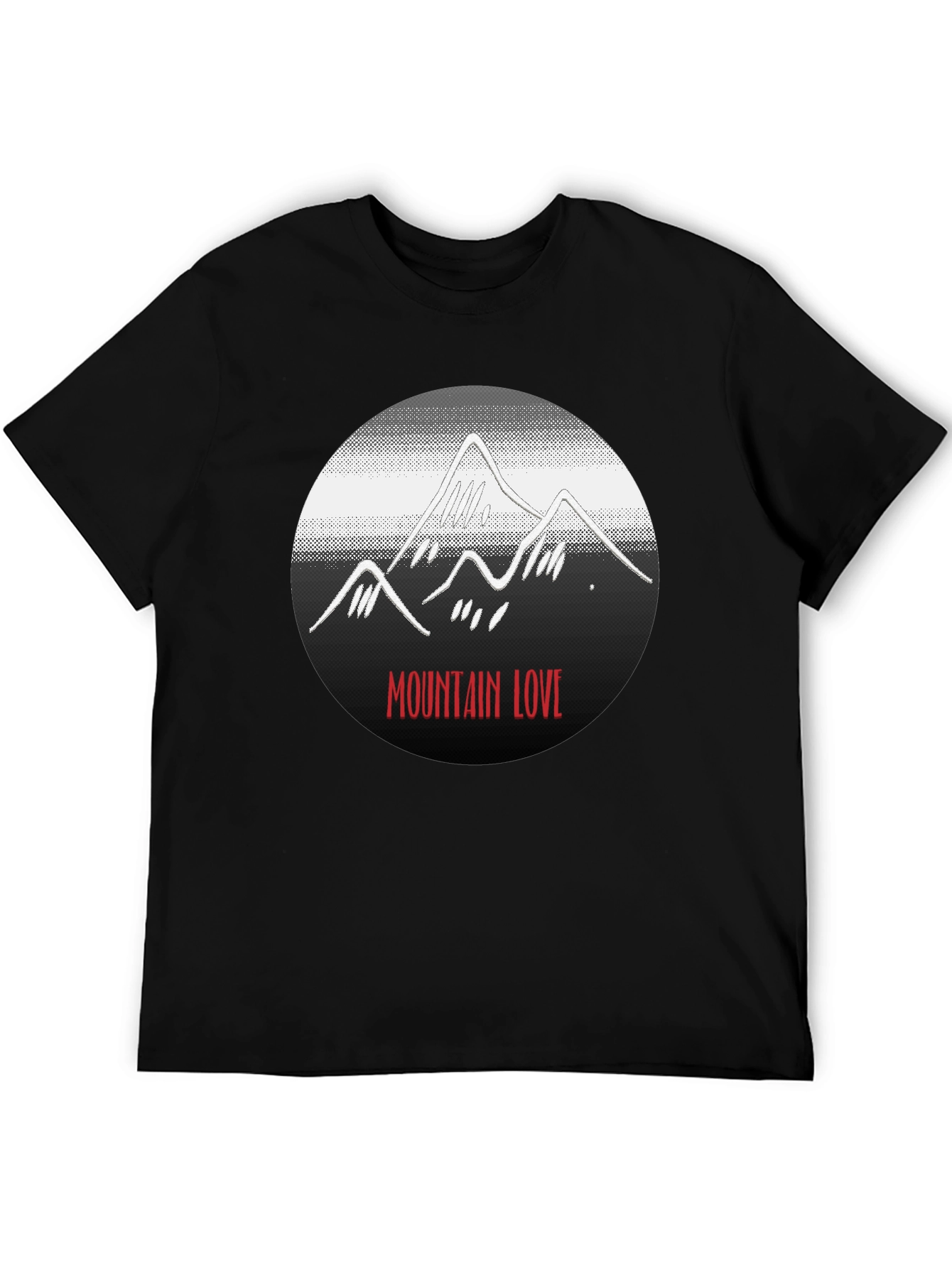 Mountain Love Graphic Black T-Shirt
