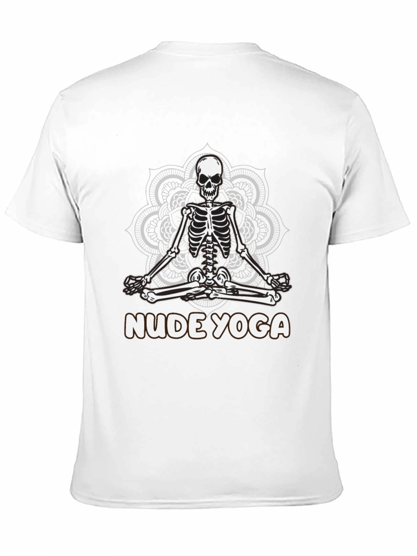 Nude Yoga Skeleton T-Shirt - Relaxed Meditation Tee