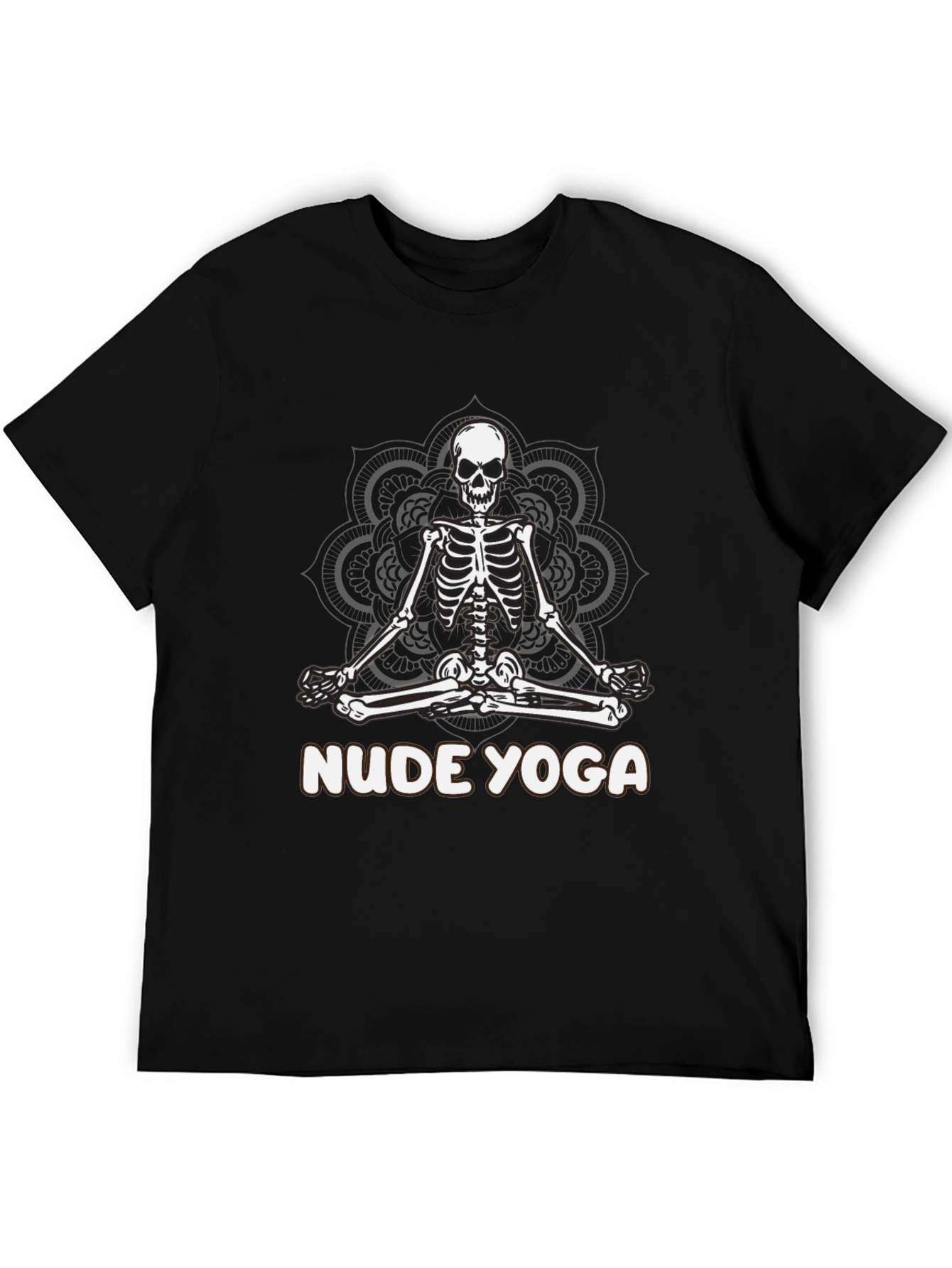 Nude Yoga Skeleton T-Shirt - Relaxed Meditation Tee