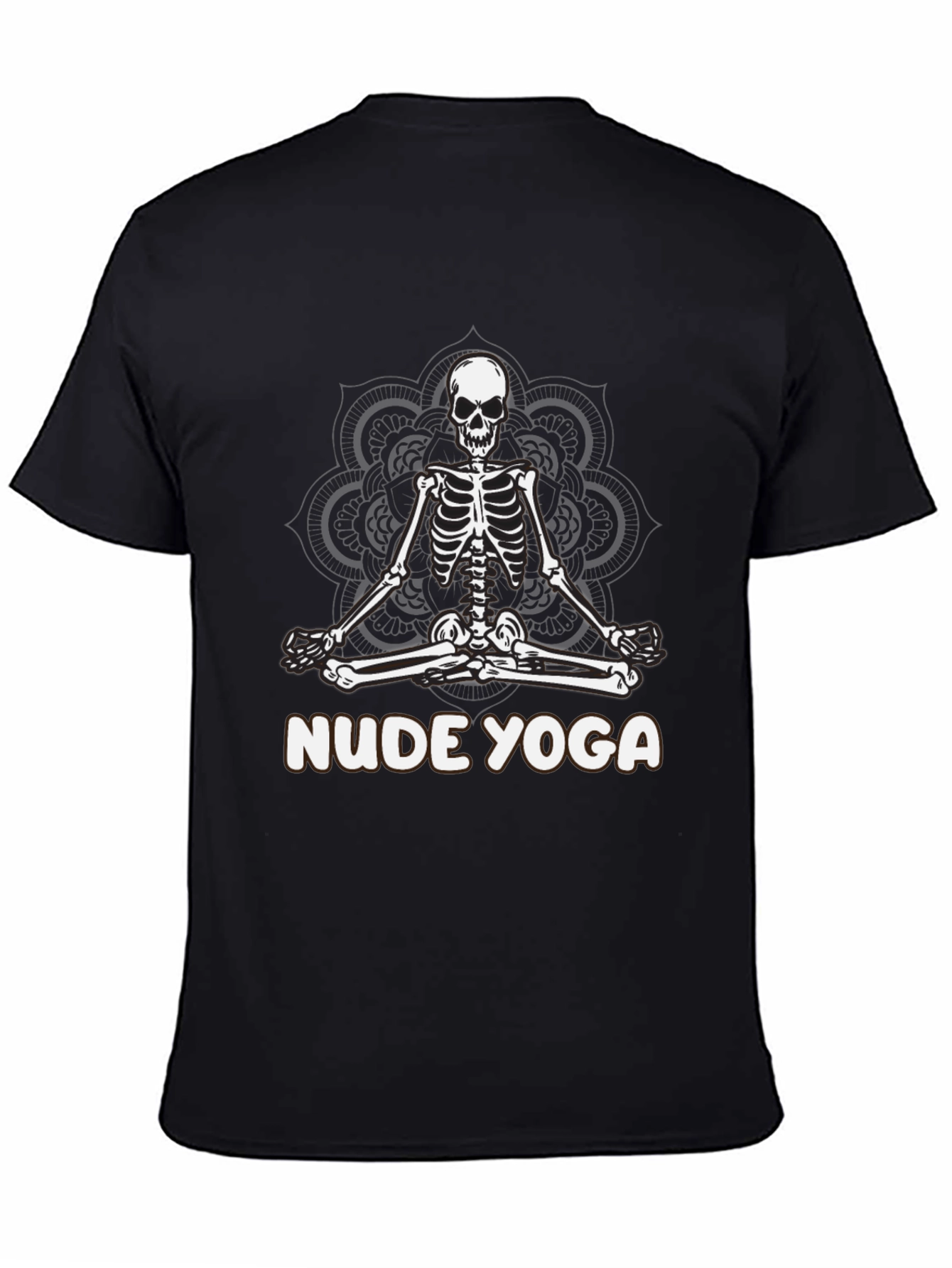 Nude Yoga Skeleton T-Shirt - Relaxed Meditation Tee