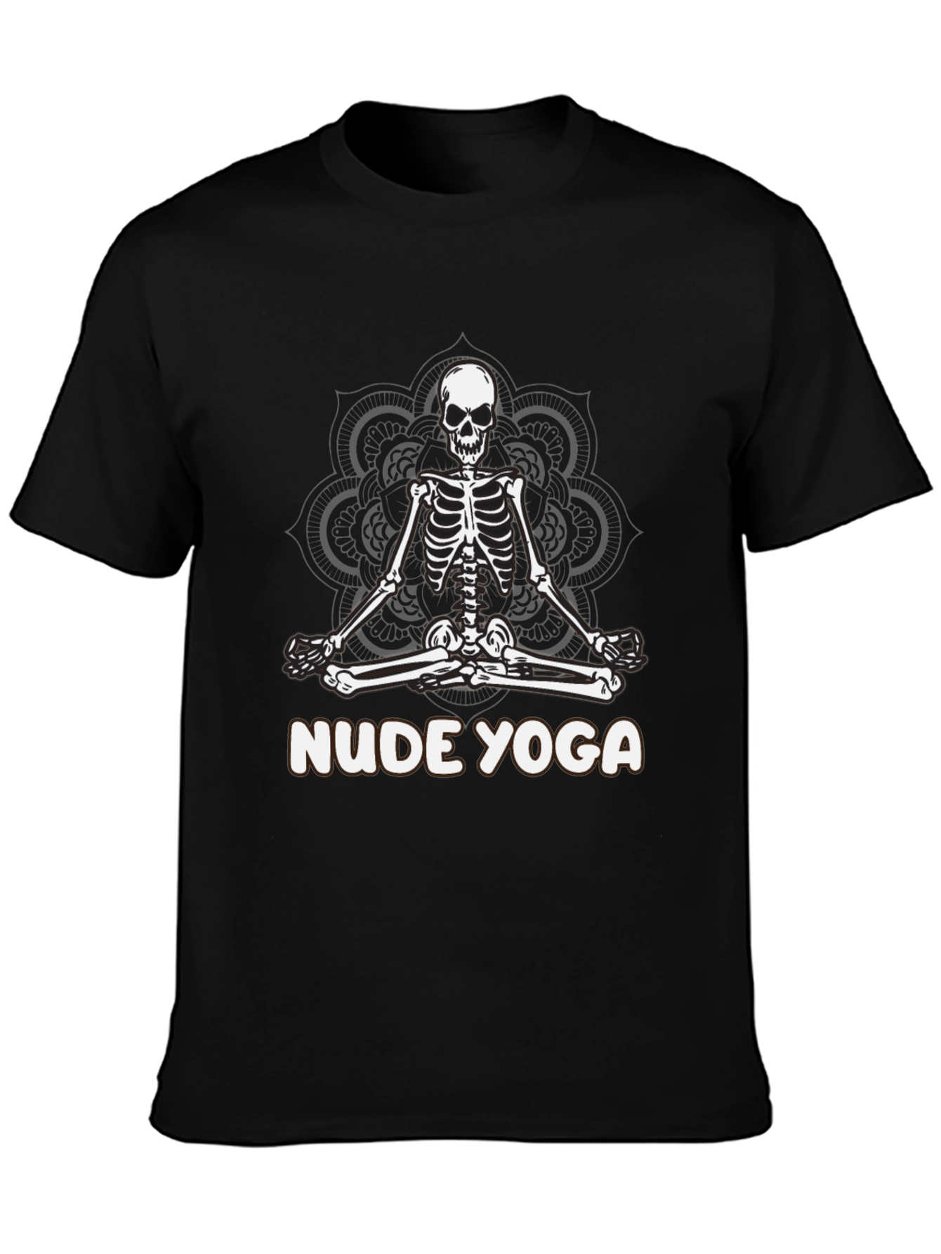 Nude Yoga Skeleton T-Shirt - Relaxed Meditation Tee