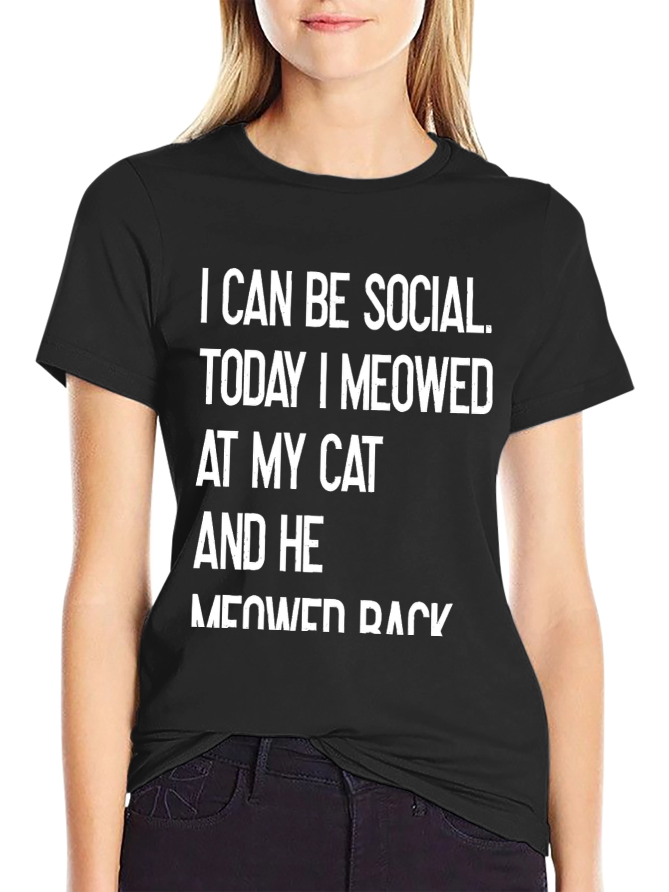 Funny Cat Lover T-Shirt - I Can Be Social
