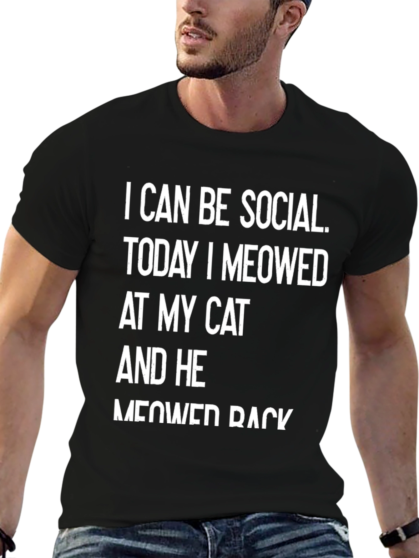 Funny Cat Lover T-Shirt - I Can Be Social
