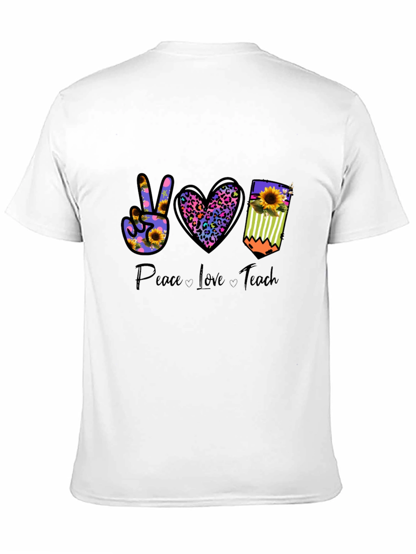 Peace Love Teach Graphic T-Shirt