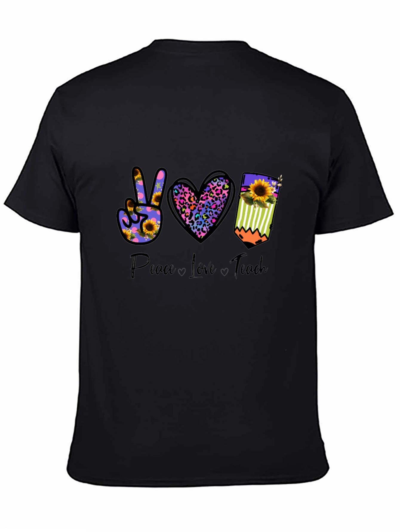 Peace Love Teach Graphic T-Shirt