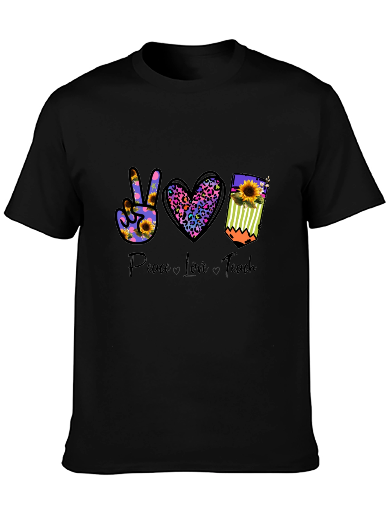 Peace Love Teach Graphic T-Shirt