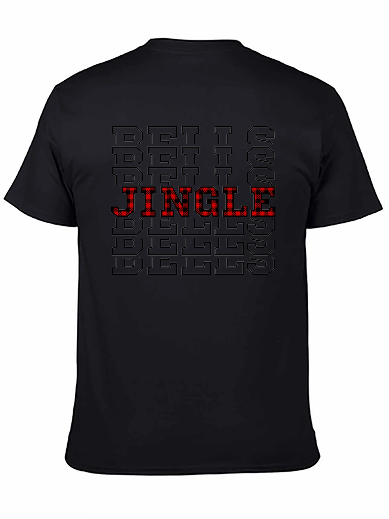 Jingle Bells Patterned Holiday T-Shirt