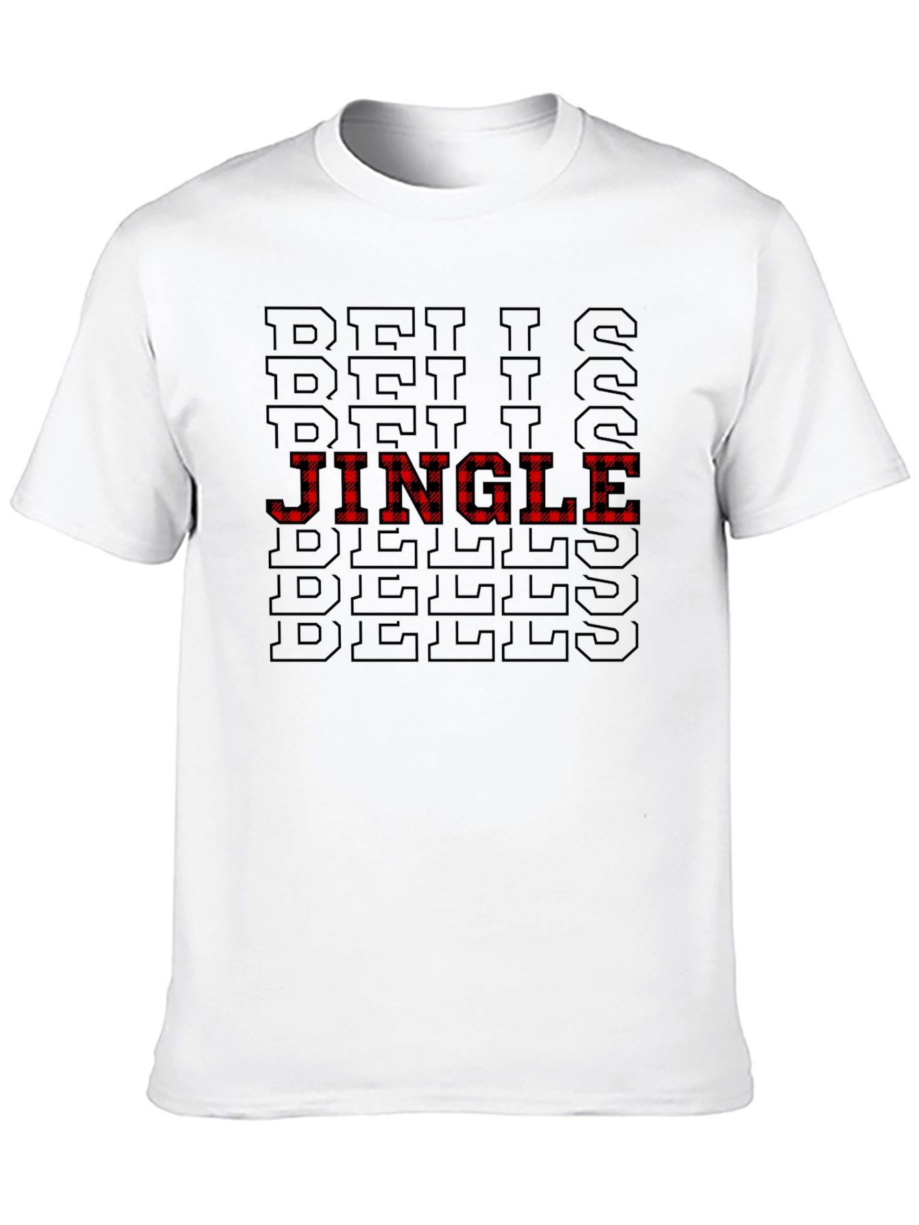 Jingle Bells Patterned Holiday T-Shirt