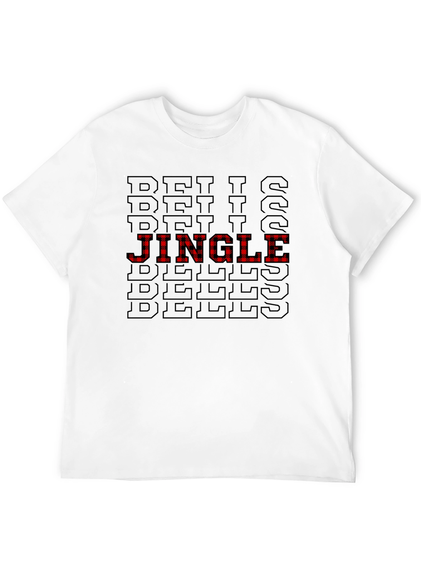 Jingle Bells Patterned Holiday T-Shirt