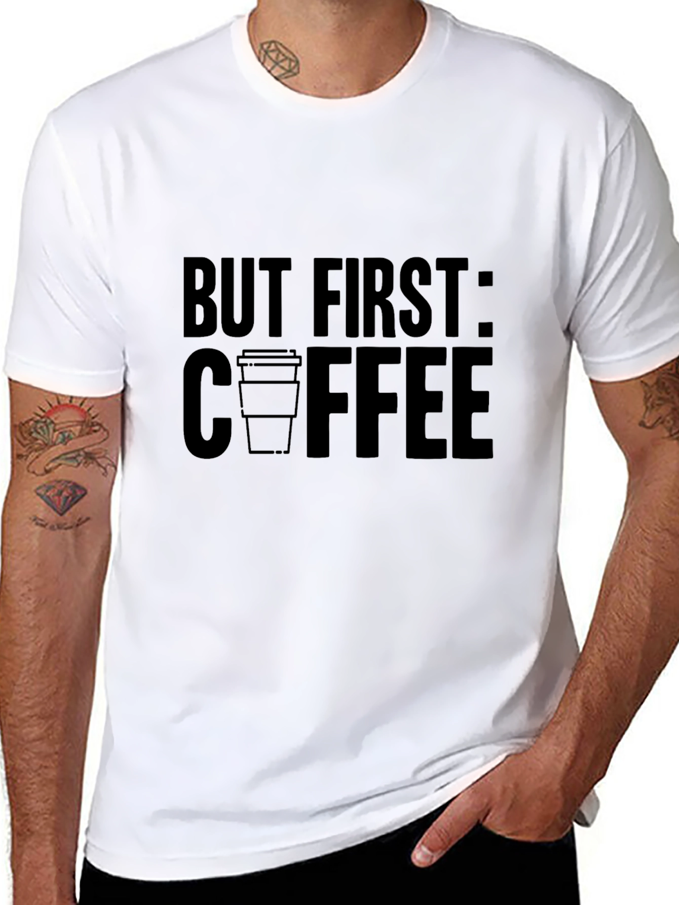 But First Coffee Graphic T-Shirt Casual Tee