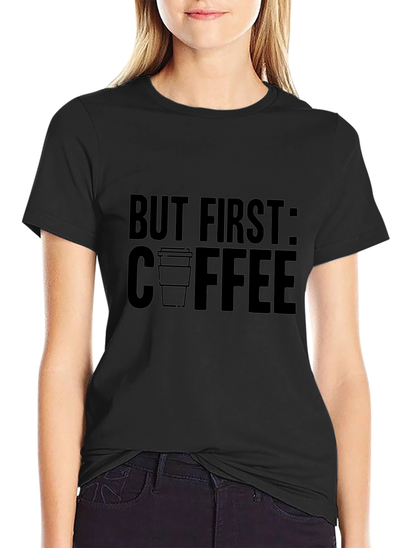 But First Coffee Graphic T-Shirt Casual Tee