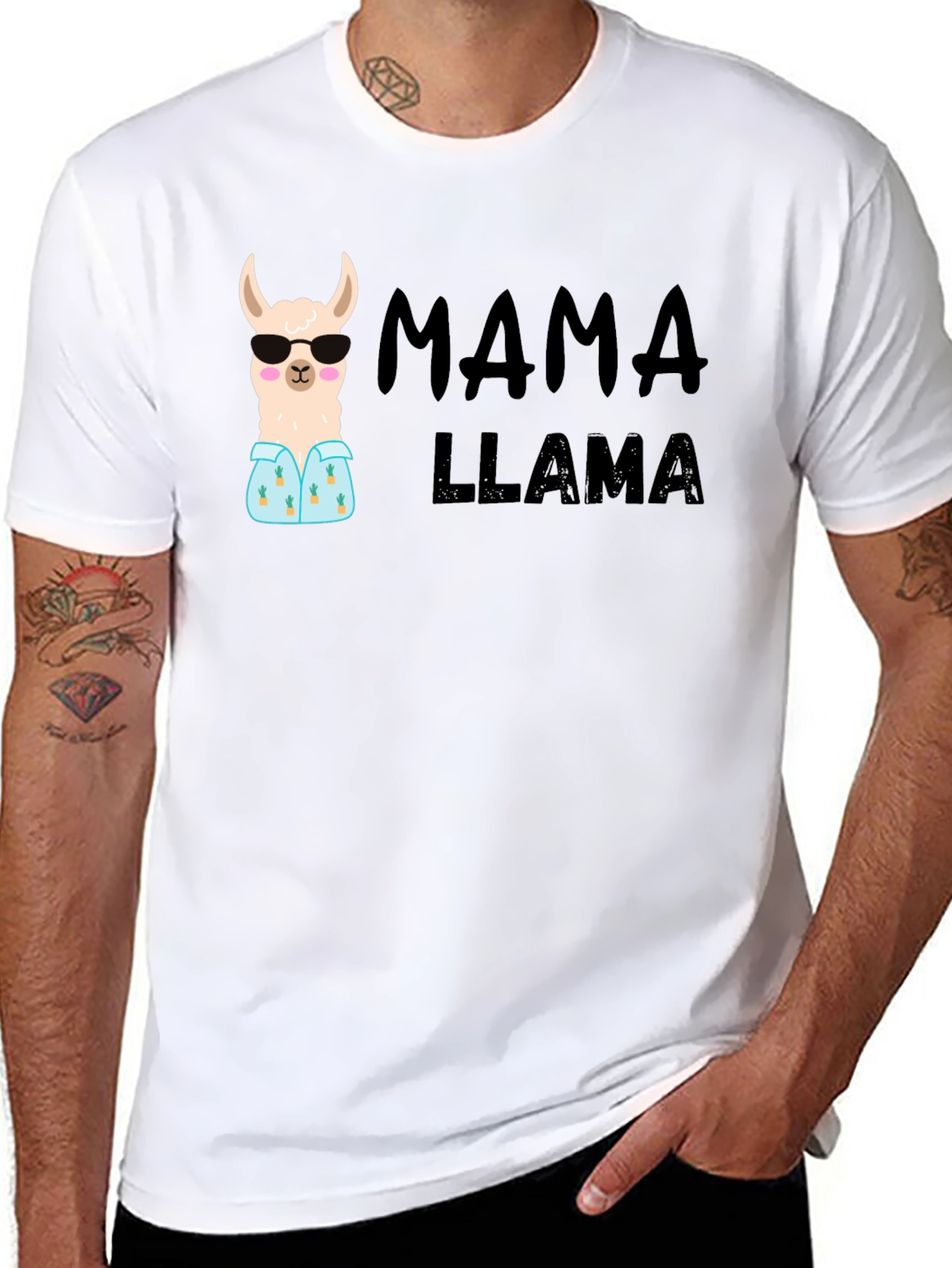 Mama Llama Graphic Tee - Cute Womens T-Shirt
