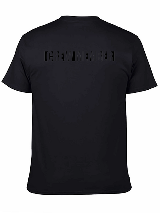 Crew Member Black T-Shirt - Minimalist Style