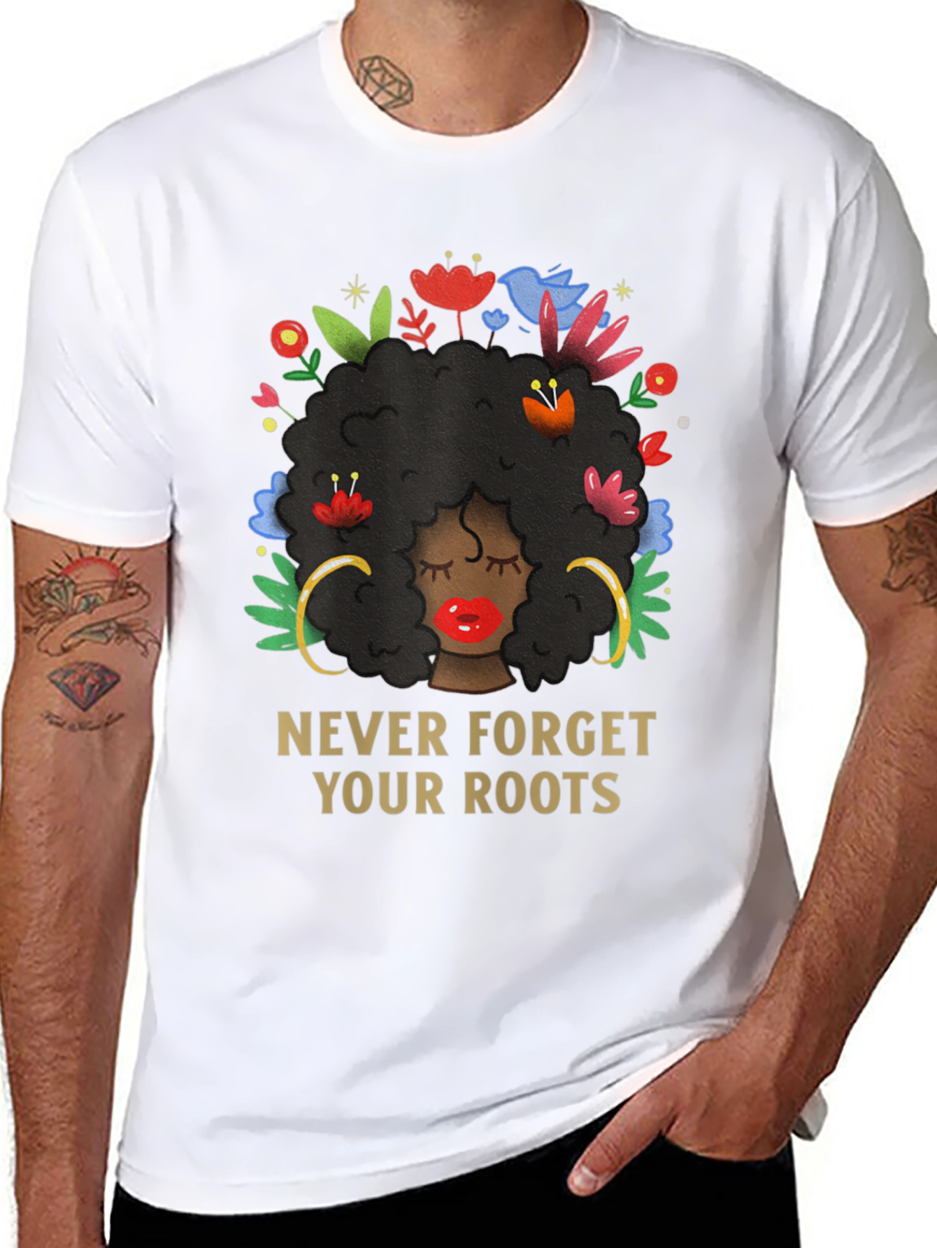 Never Forget Your Roots Black Pride T-Shirt