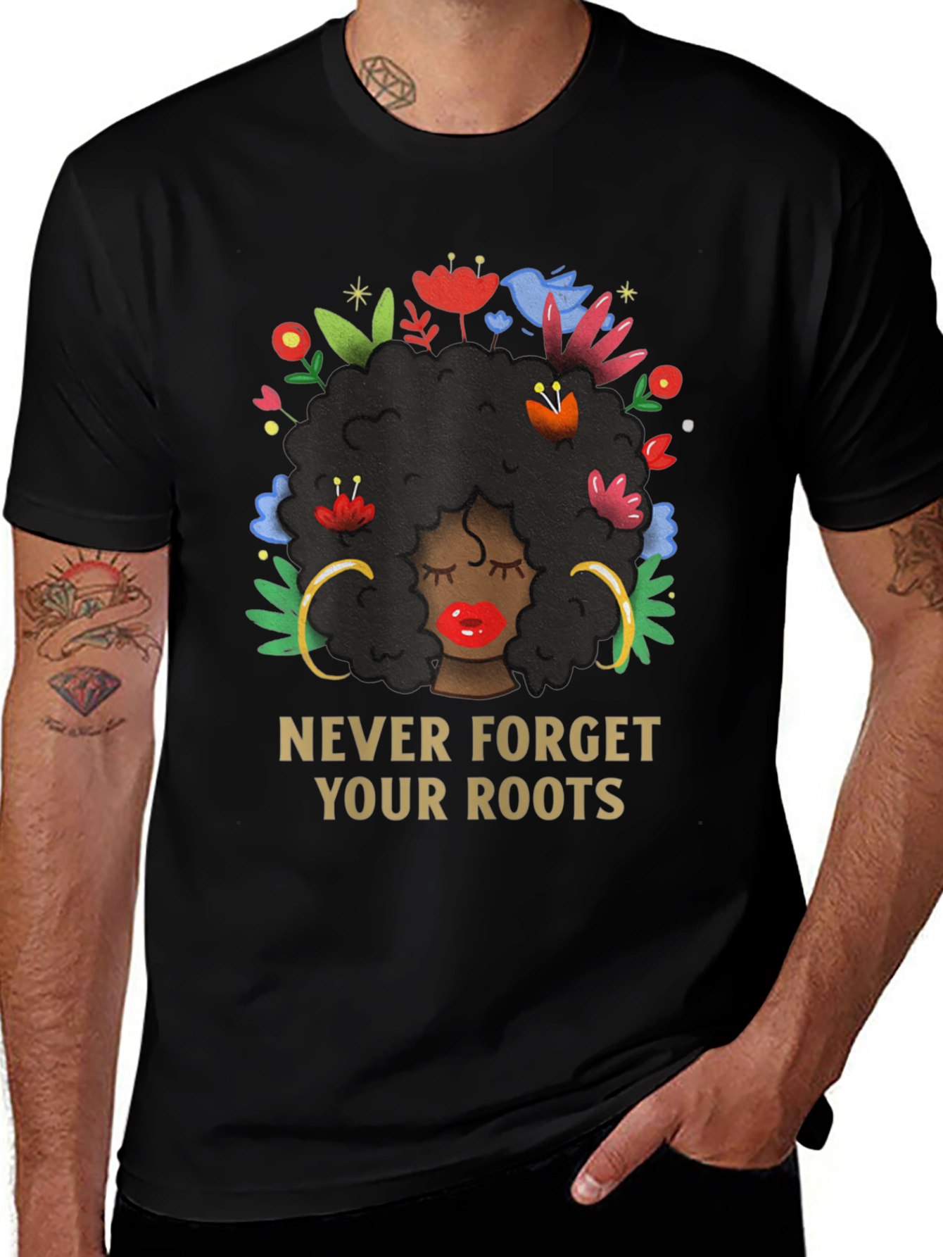 Never Forget Your Roots Black Pride T-Shirt
