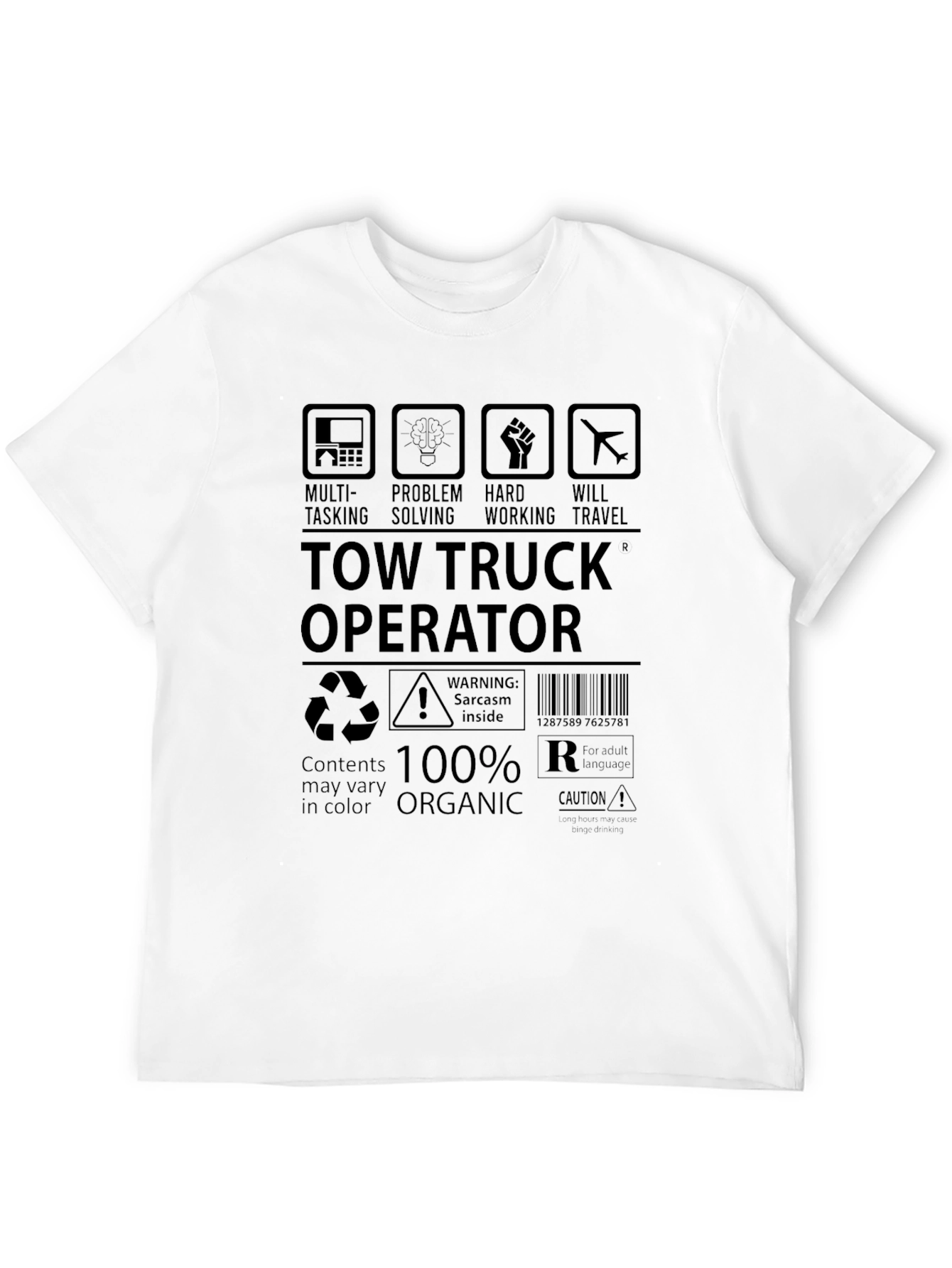 Tow Truck Operator 100% Organic T-Shirt