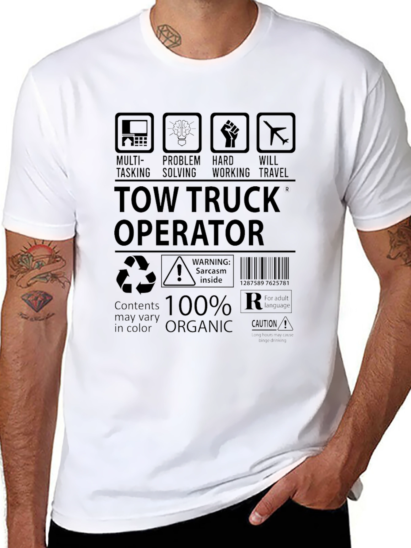 Tow Truck Operator 100% Organic T-Shirt