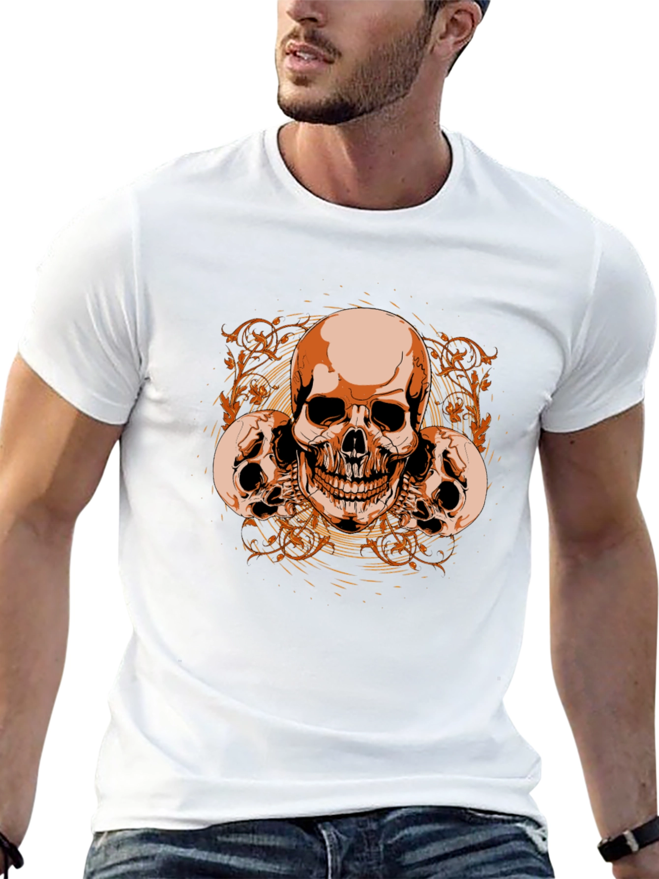 Skull Graphic Tee - Mens Fashion T-Shirt