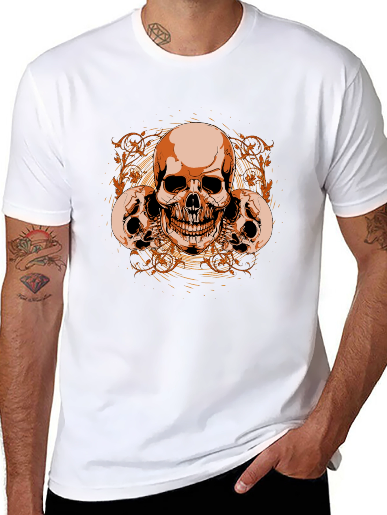 Skull Graphic Tee - Mens Fashion T-Shirt
