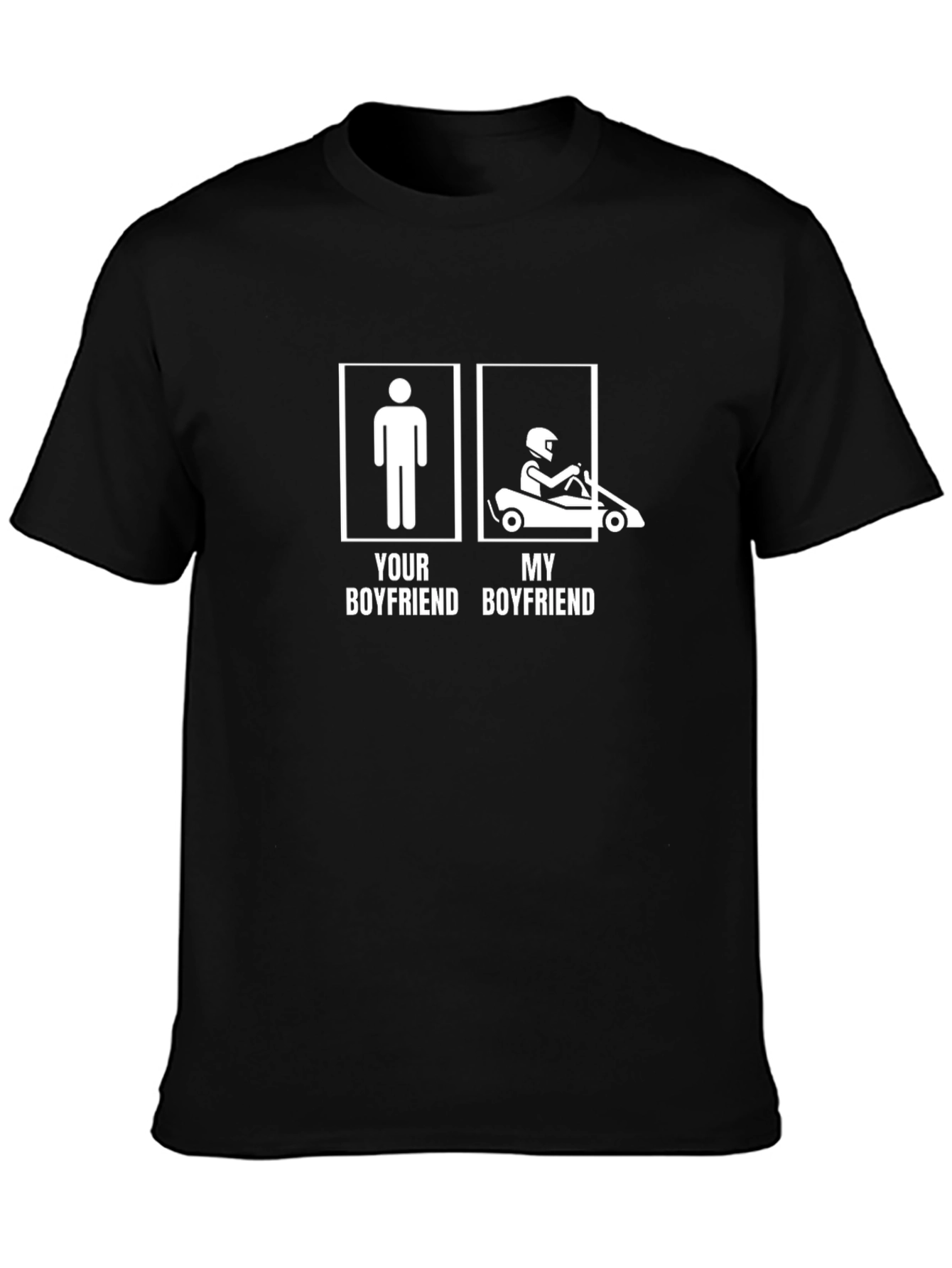 Funny Go-Kart Boyfriend Graphic Tee