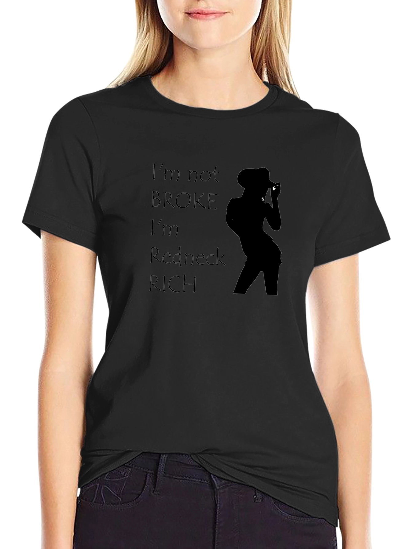 Redneck Rich Graphic Tee - Black T-Shirt