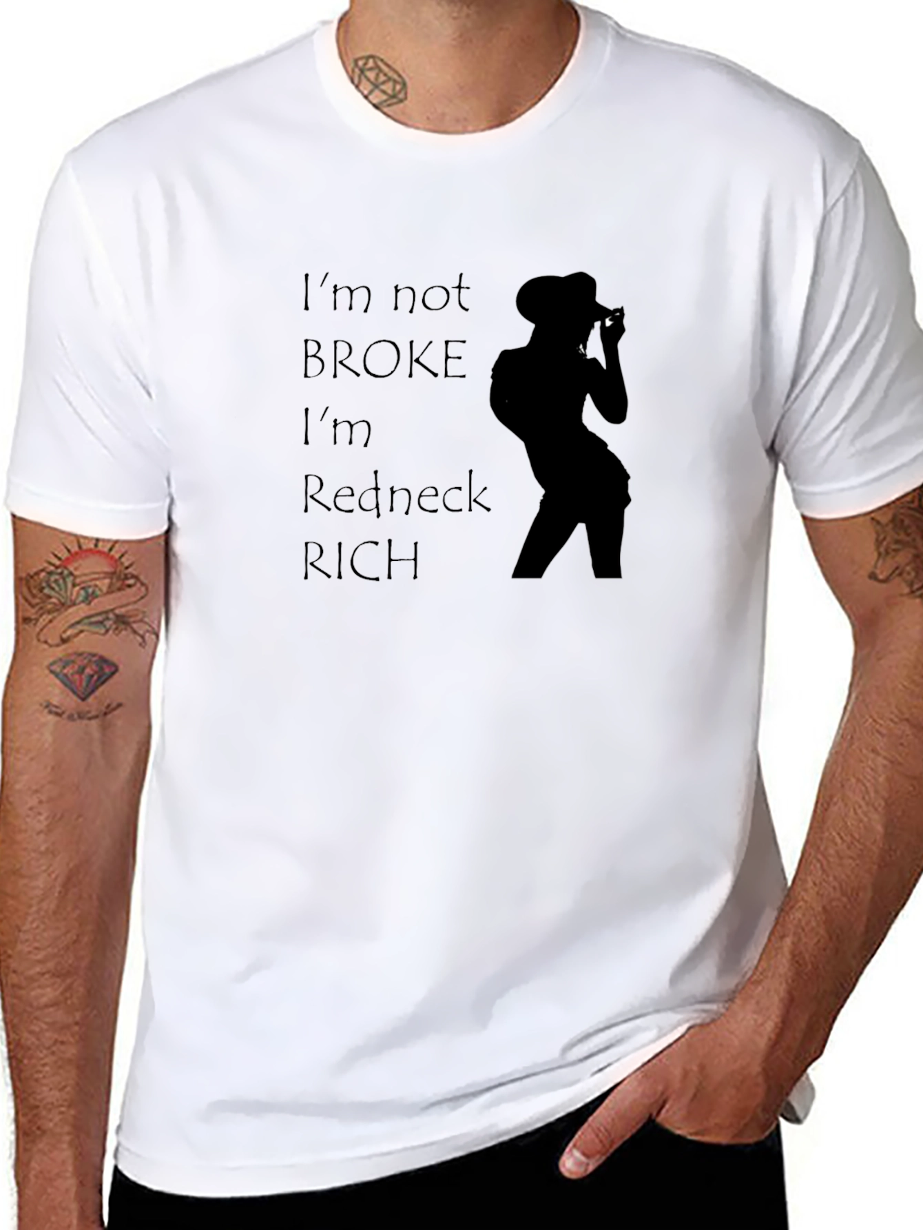Redneck Rich Graphic Tee - Black T-Shirt