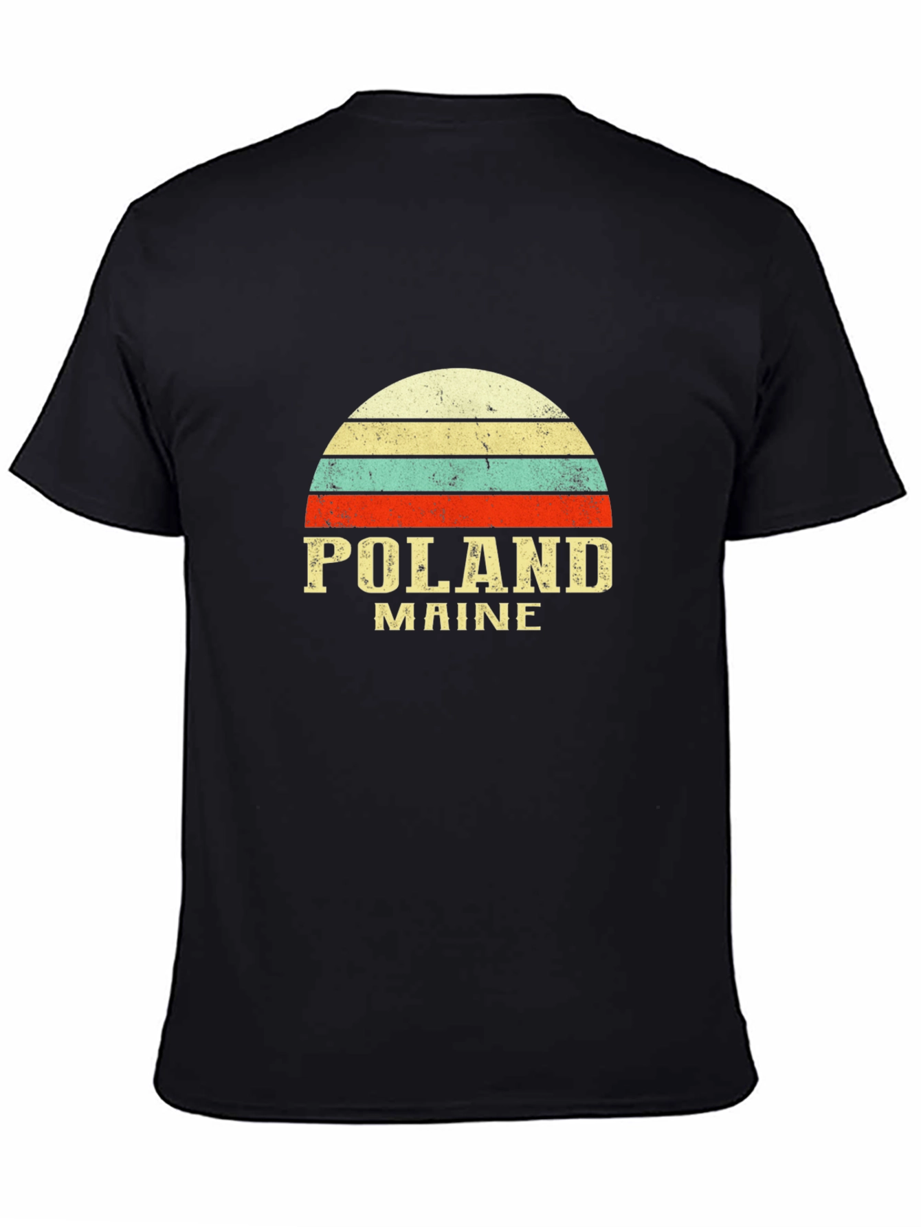 Poland Maine Retro Graphic T-Shirt
