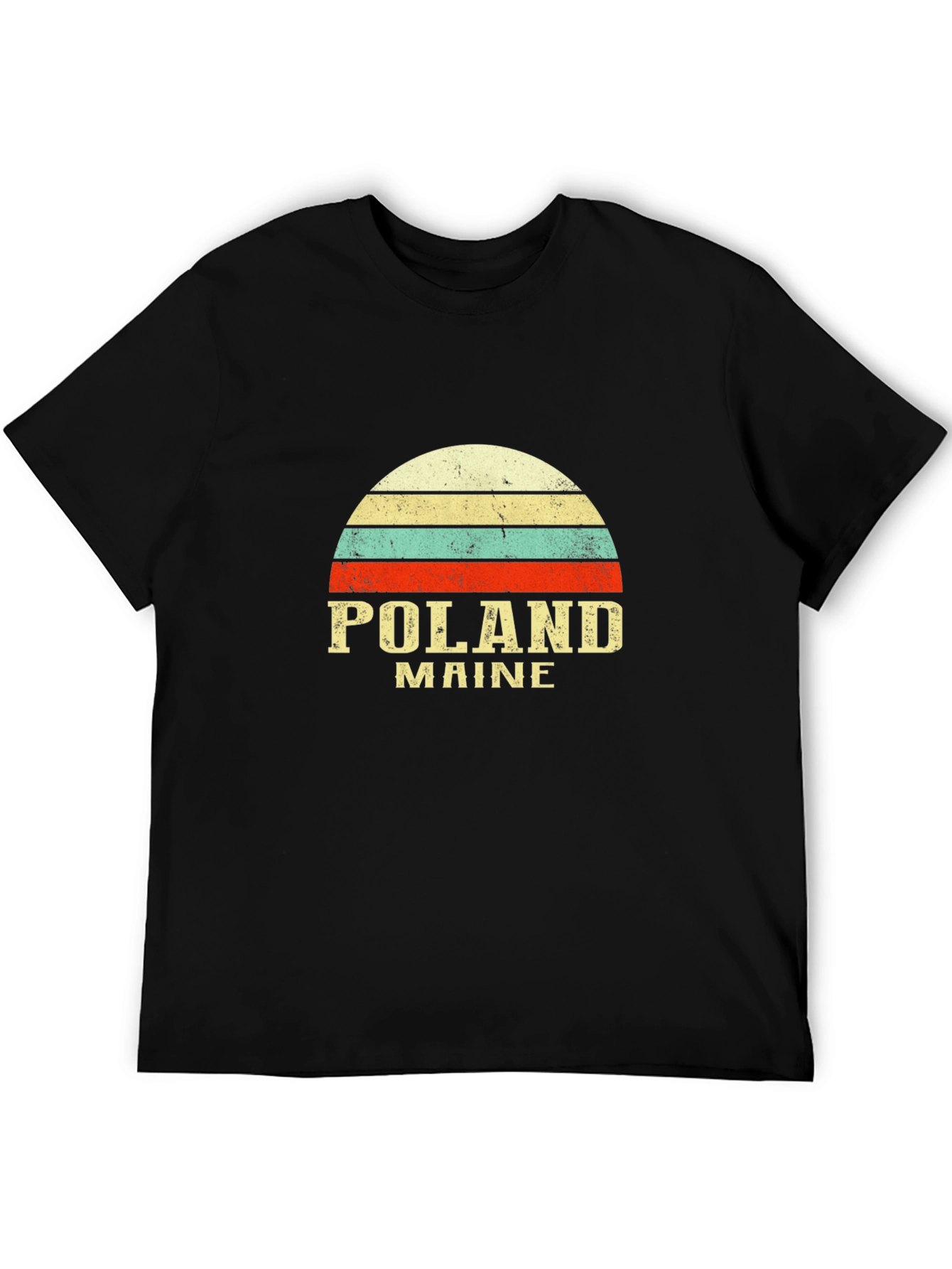 Poland Maine Retro Graphic T-Shirt