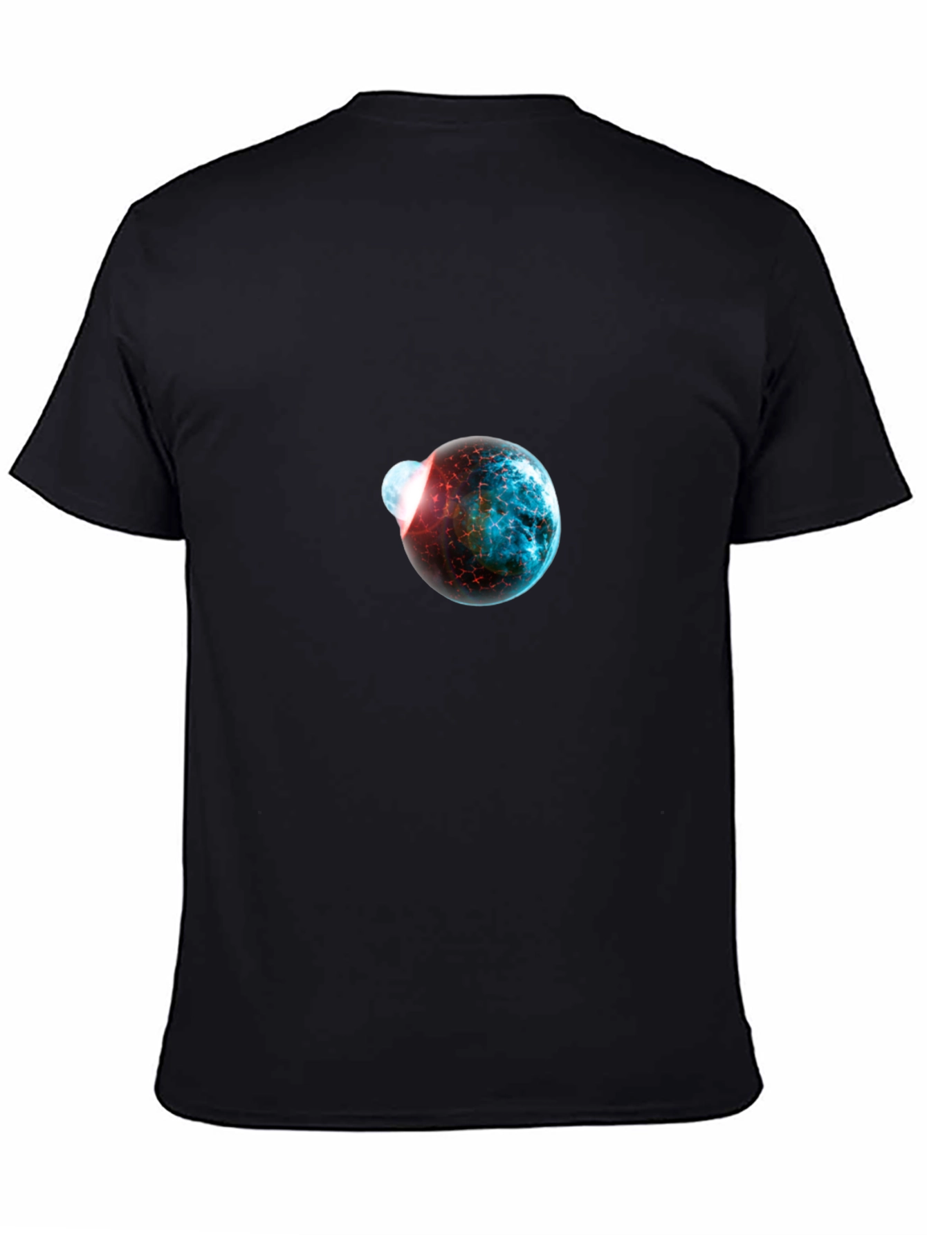 Cosmic Collision Graphic Black T-Shirt