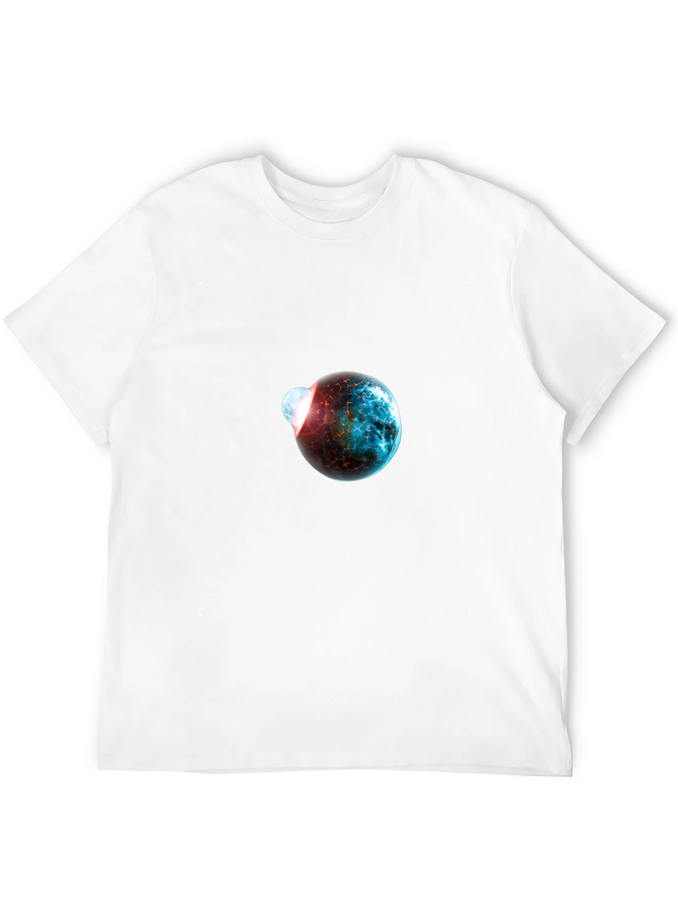 Cosmic Collision Graphic Black T-Shirt