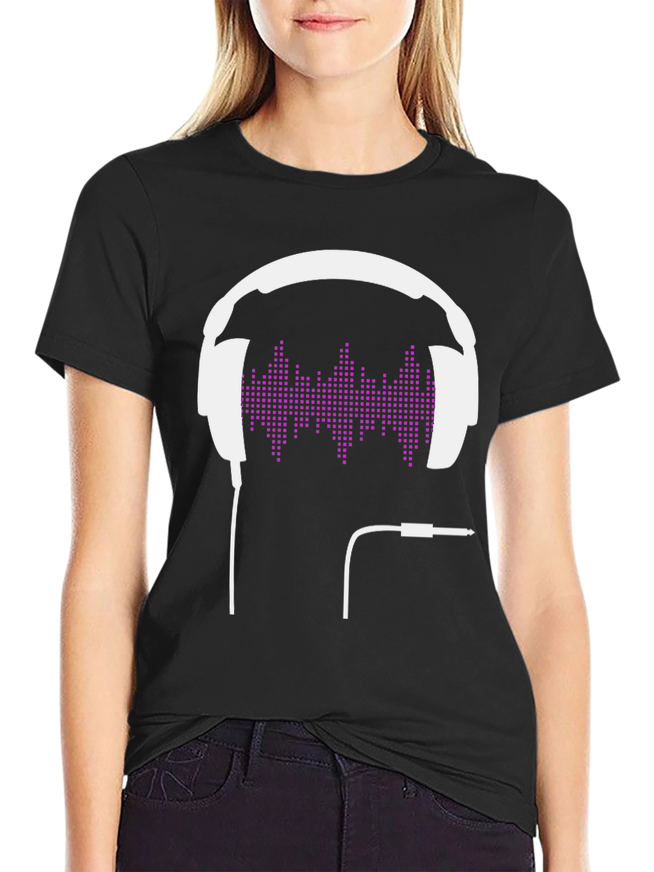 Headphone Graphic T-Shirt - Modern Music Lover Tee