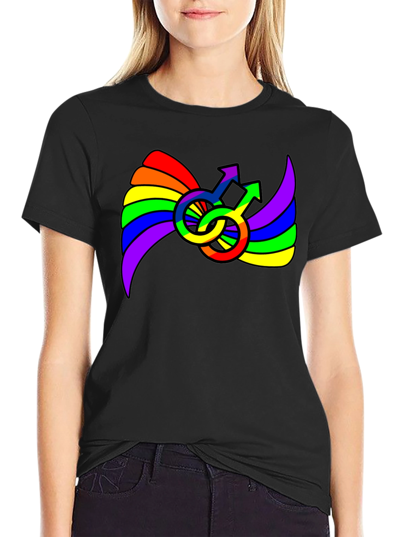 Rainbow Pride Male Symbol T-Shirt