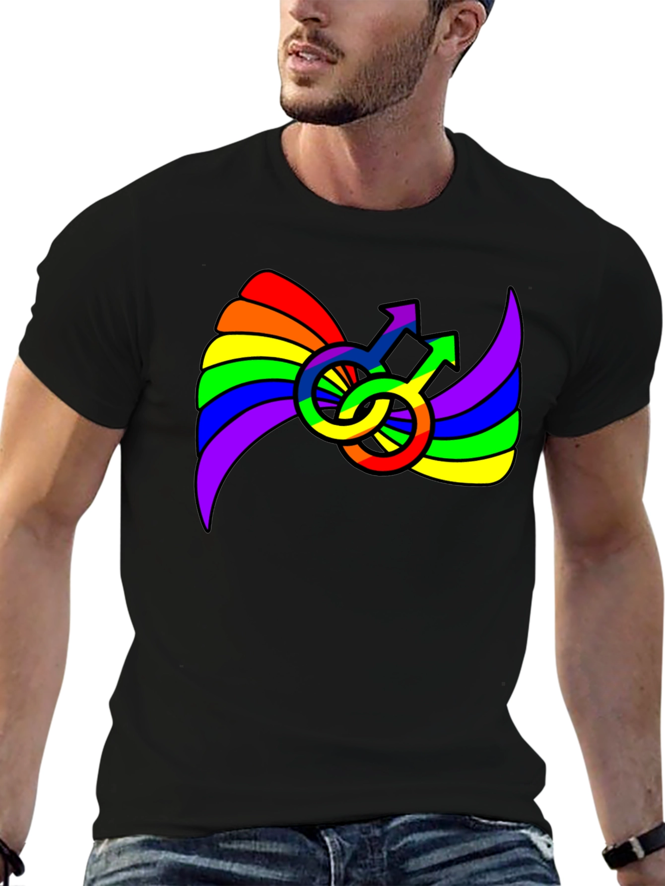 Rainbow Pride Male Symbol T-Shirt