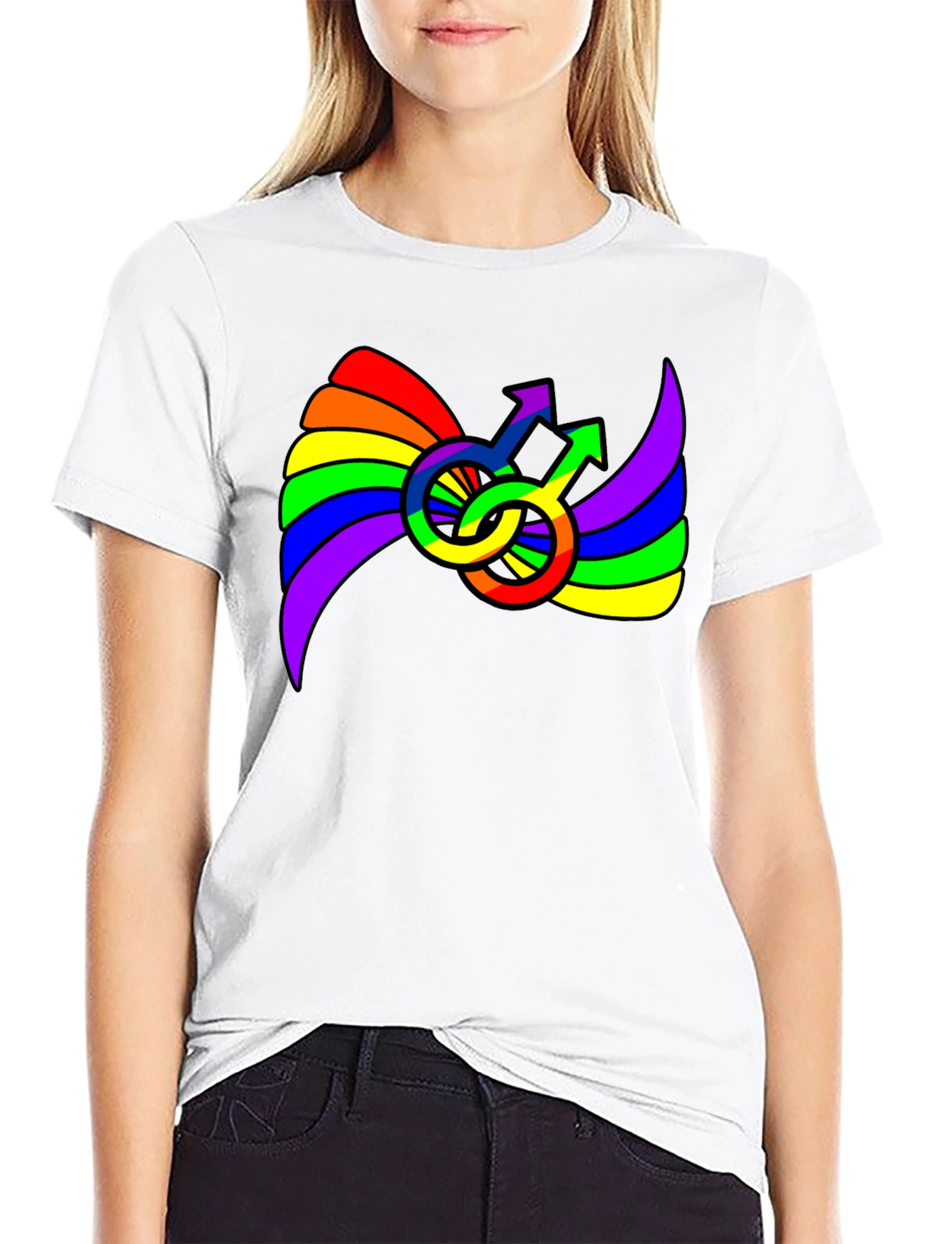 Rainbow Pride Male Symbol T-Shirt