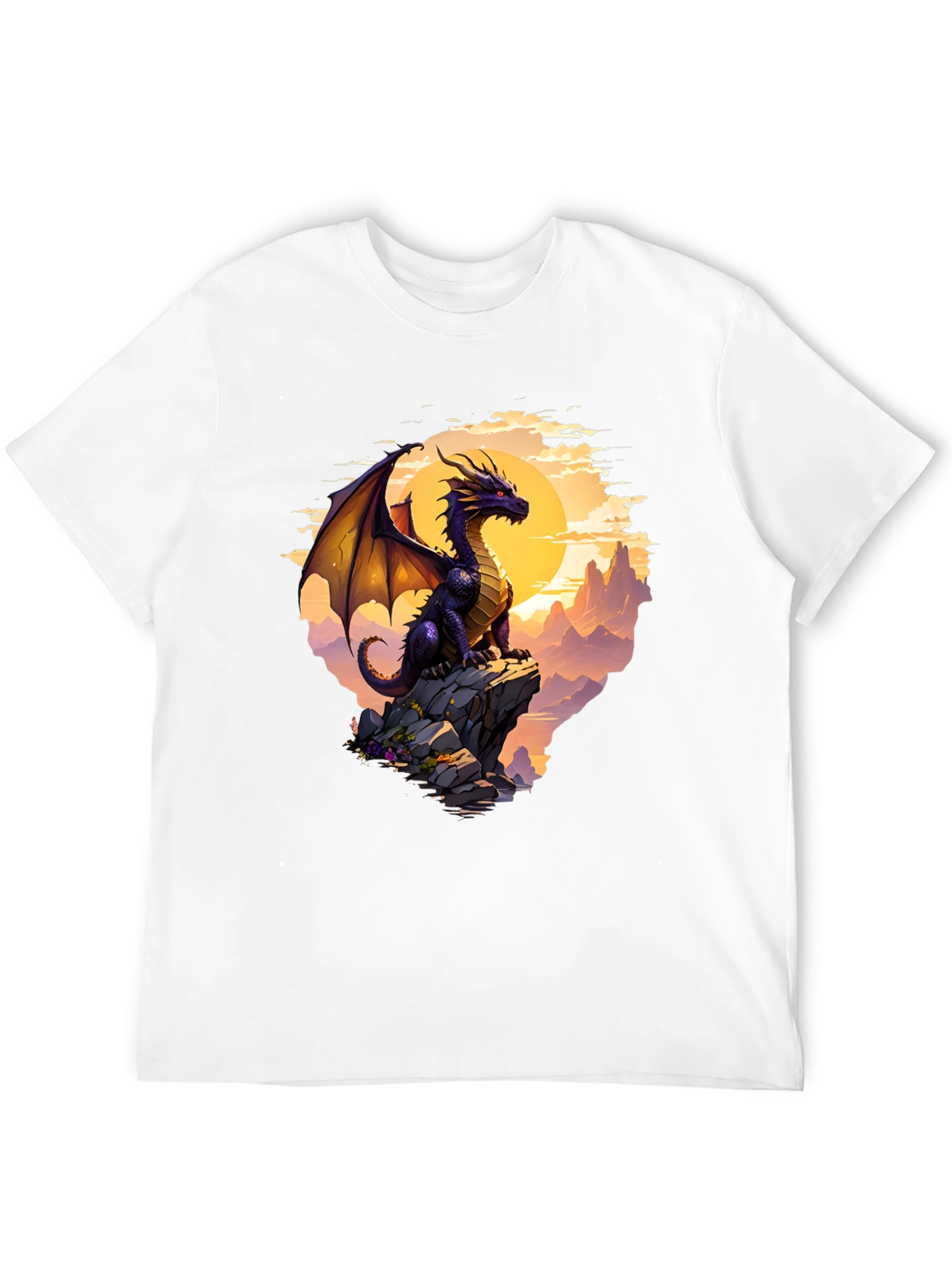 Dragon Peak Graphic Tee - Fantasy Style T-Shirt