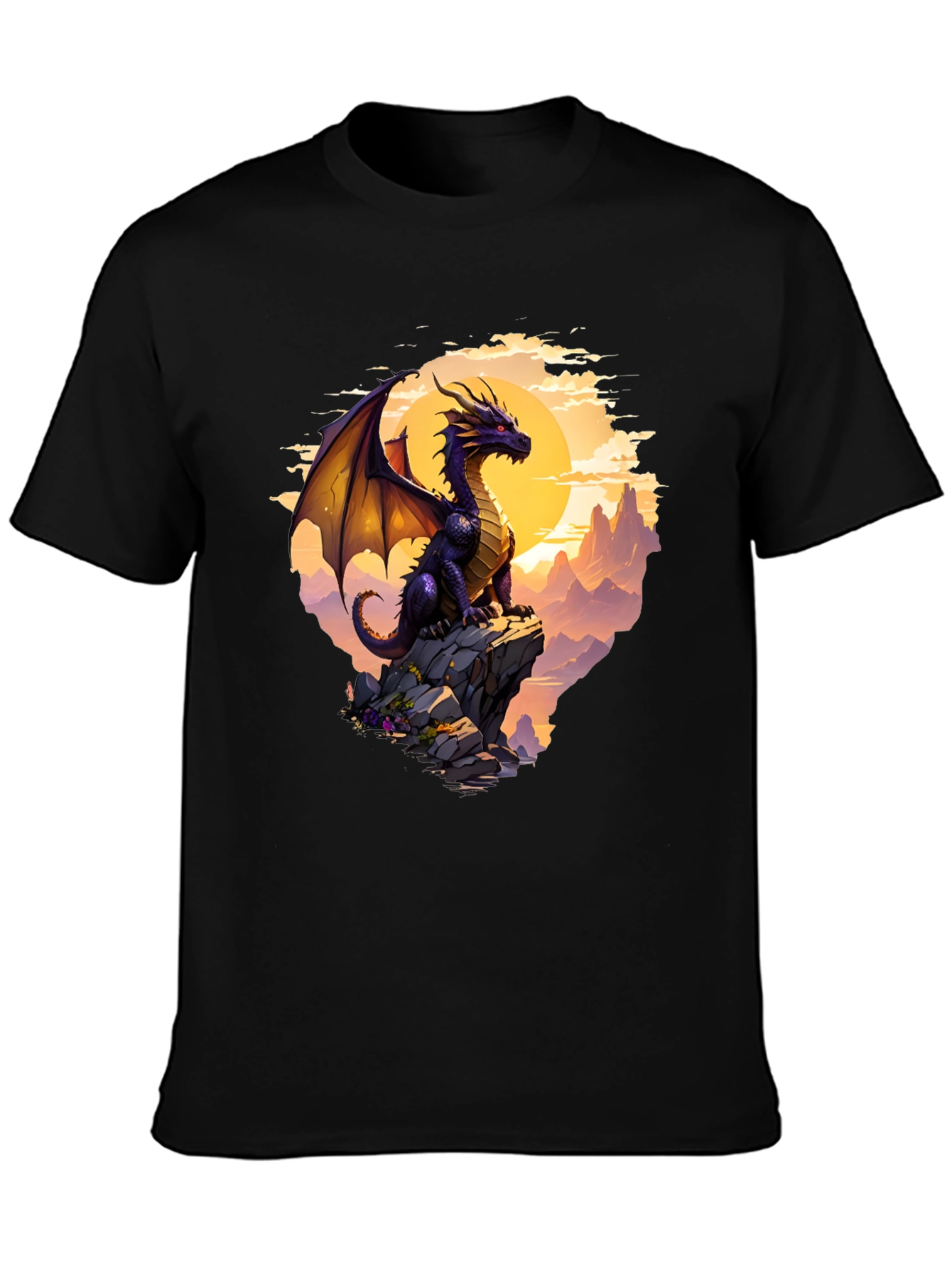 Dragon Peak Graphic Tee - Fantasy Style T-Shirt