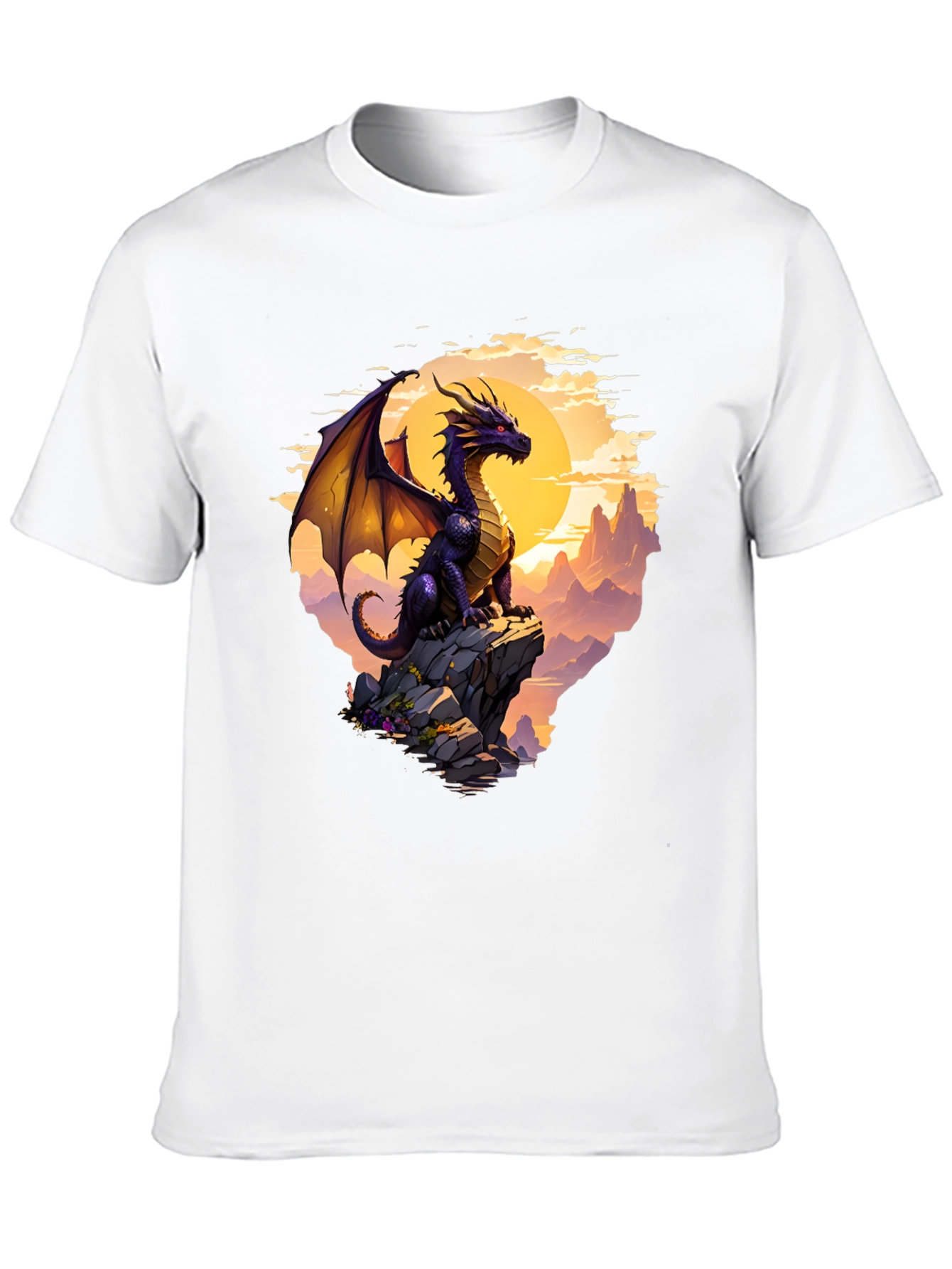 Dragon Peak Graphic Tee - Fantasy Style T-Shirt