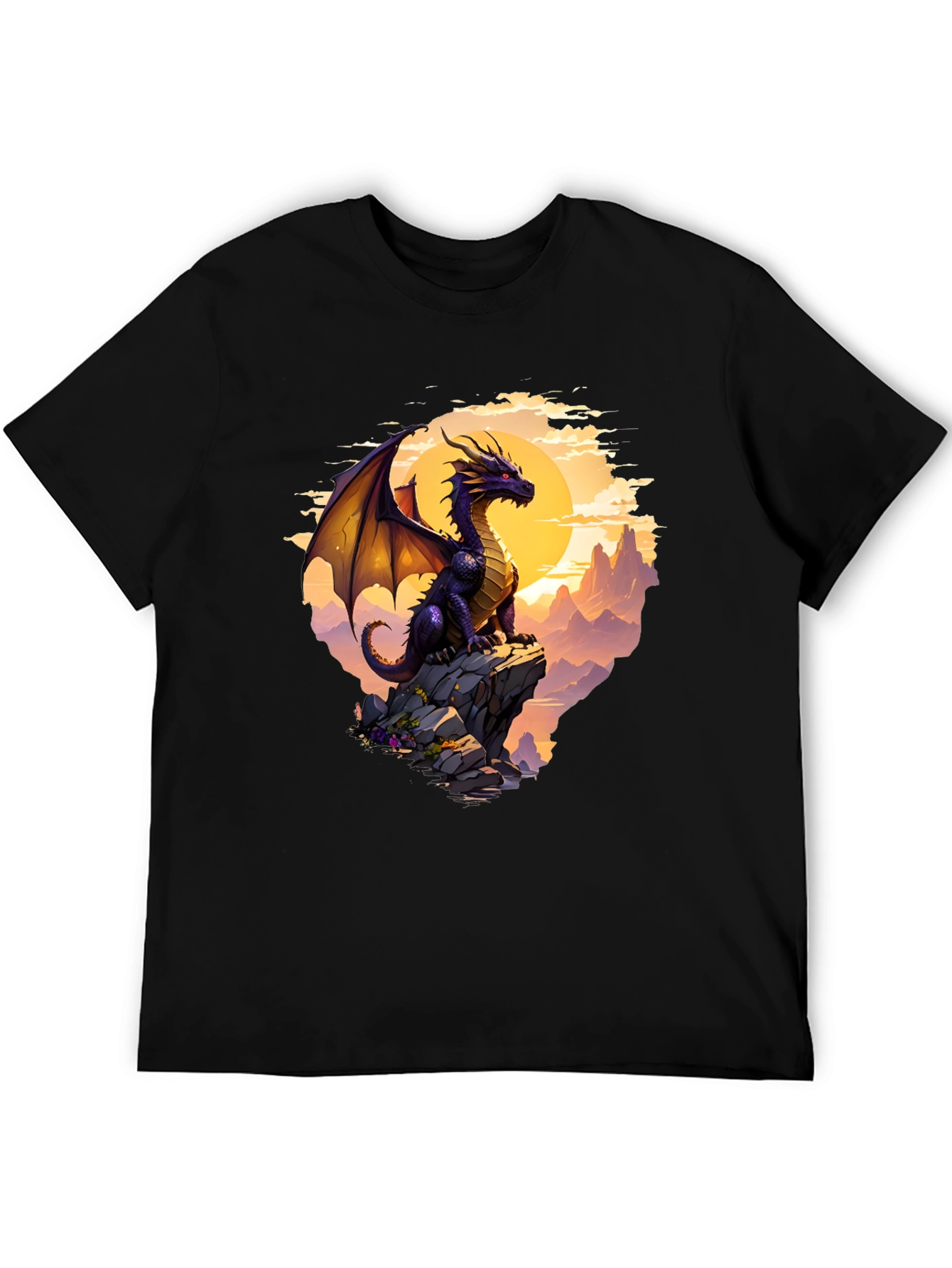 Dragon Peak Graphic Tee - Fantasy Style T-Shirt