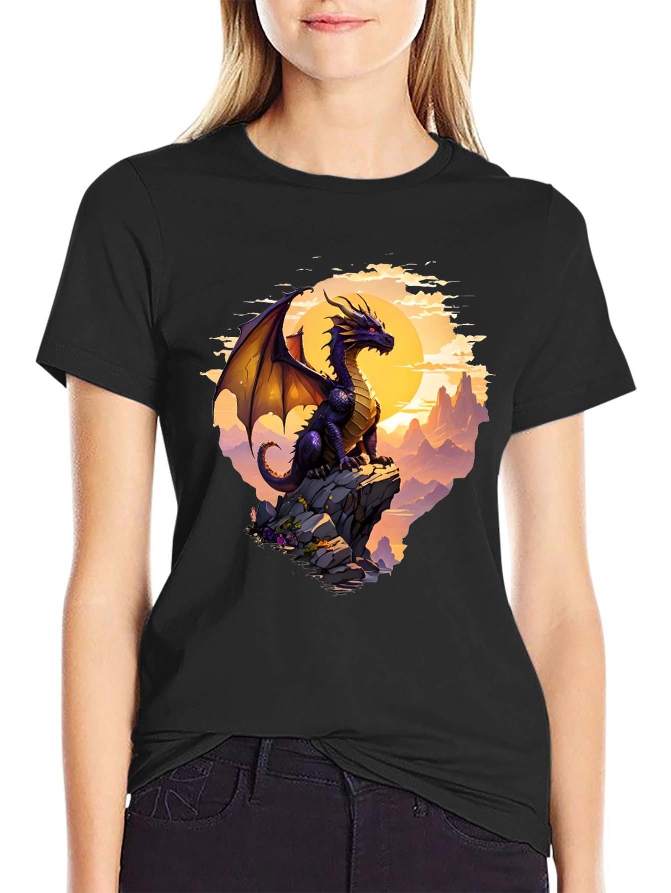 Dragon Peak Graphic Tee - Fantasy Style T-Shirt