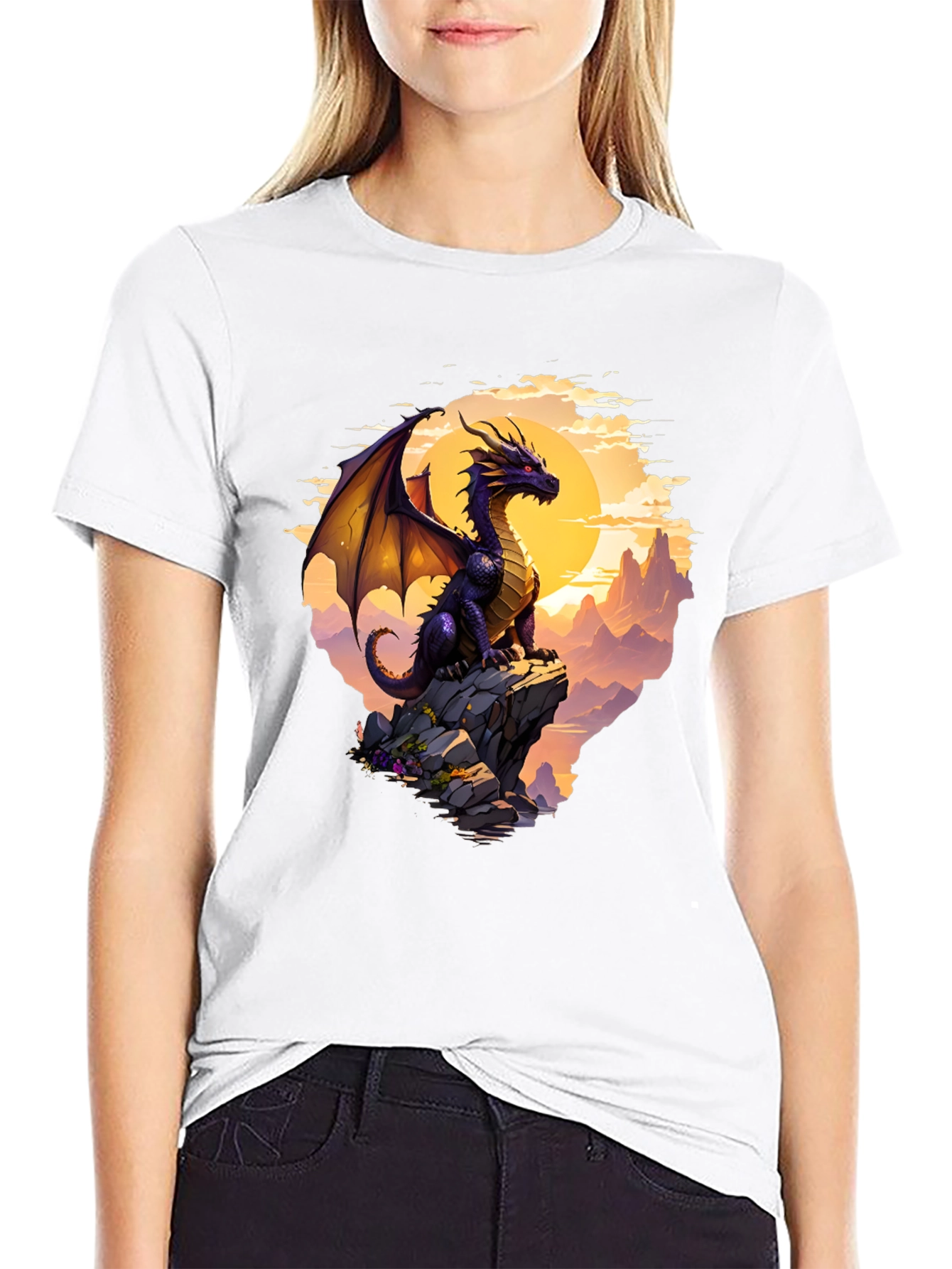 Dragon Peak Graphic Tee - Fantasy Style T-Shirt