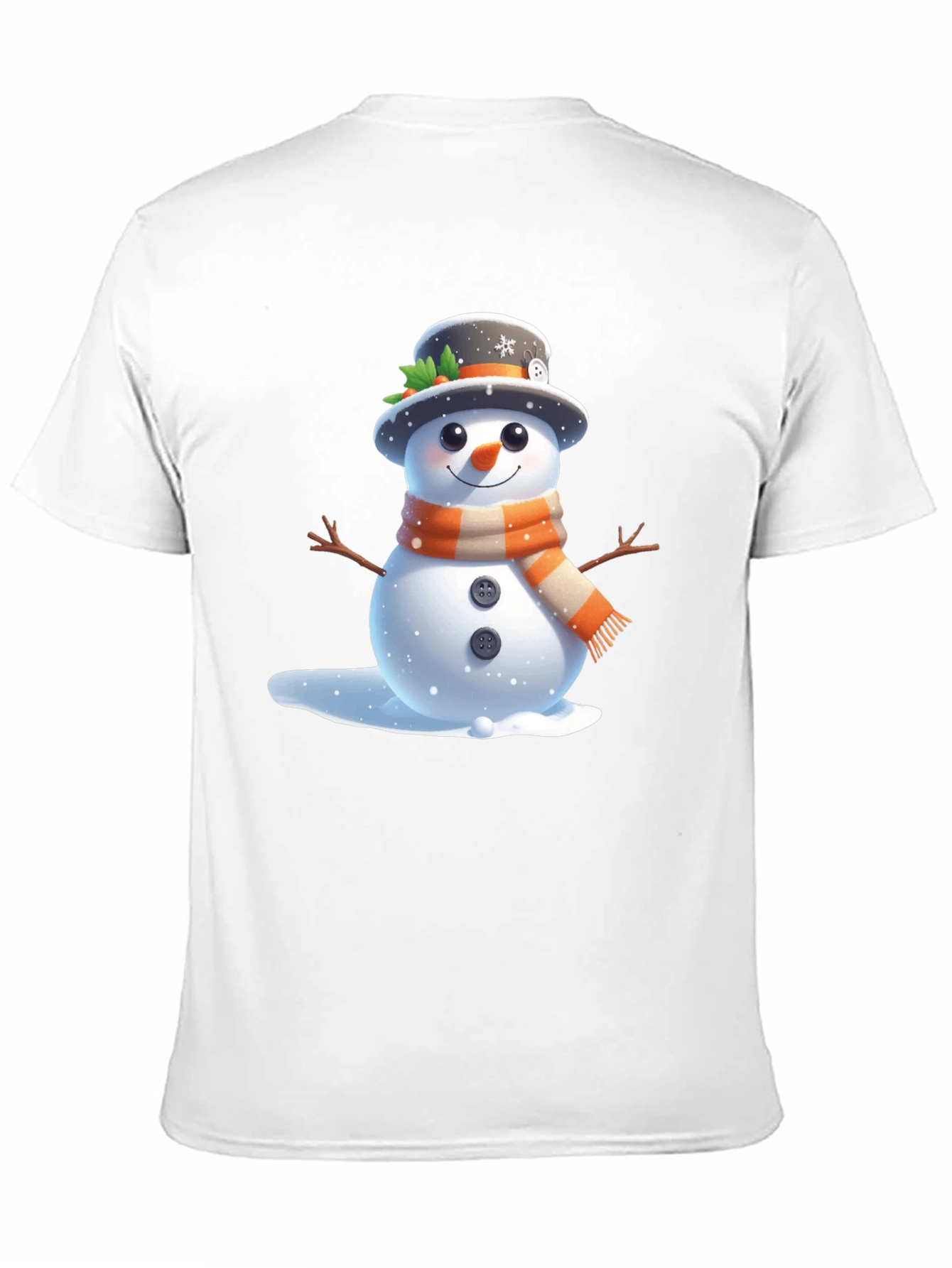Cute Snowman Graphic T-Shirt - Winter Holiday Apparel