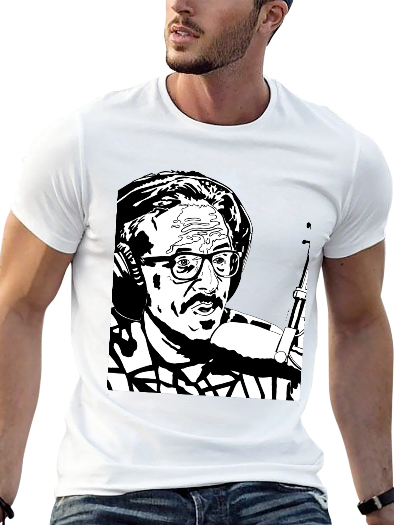 Black T-Shirt with Graphic Print